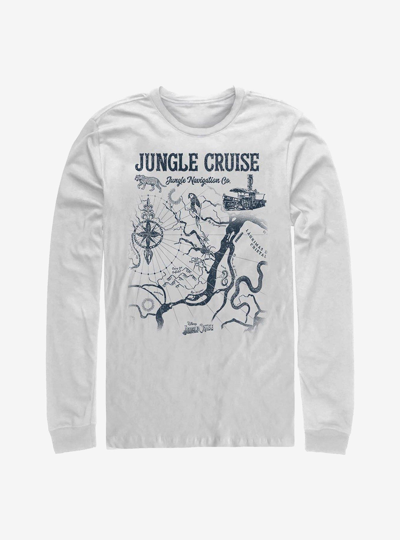 Disney Jungle Cruise Jungle Map Long-Sleeve T-Shirt | Trending Graphic Tee For Fans