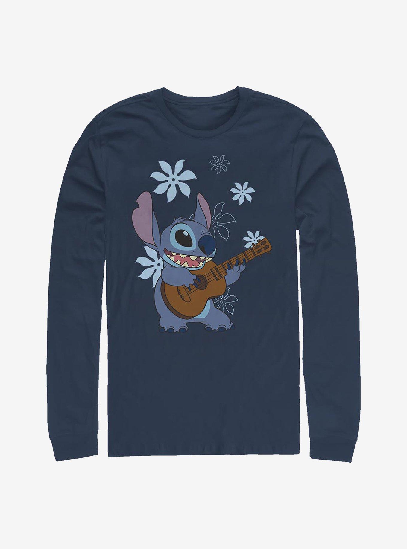 Disney Lilo & Stitch Flowers Long-Sleeve T-Shirt | Trending Graphic Tee For Fans