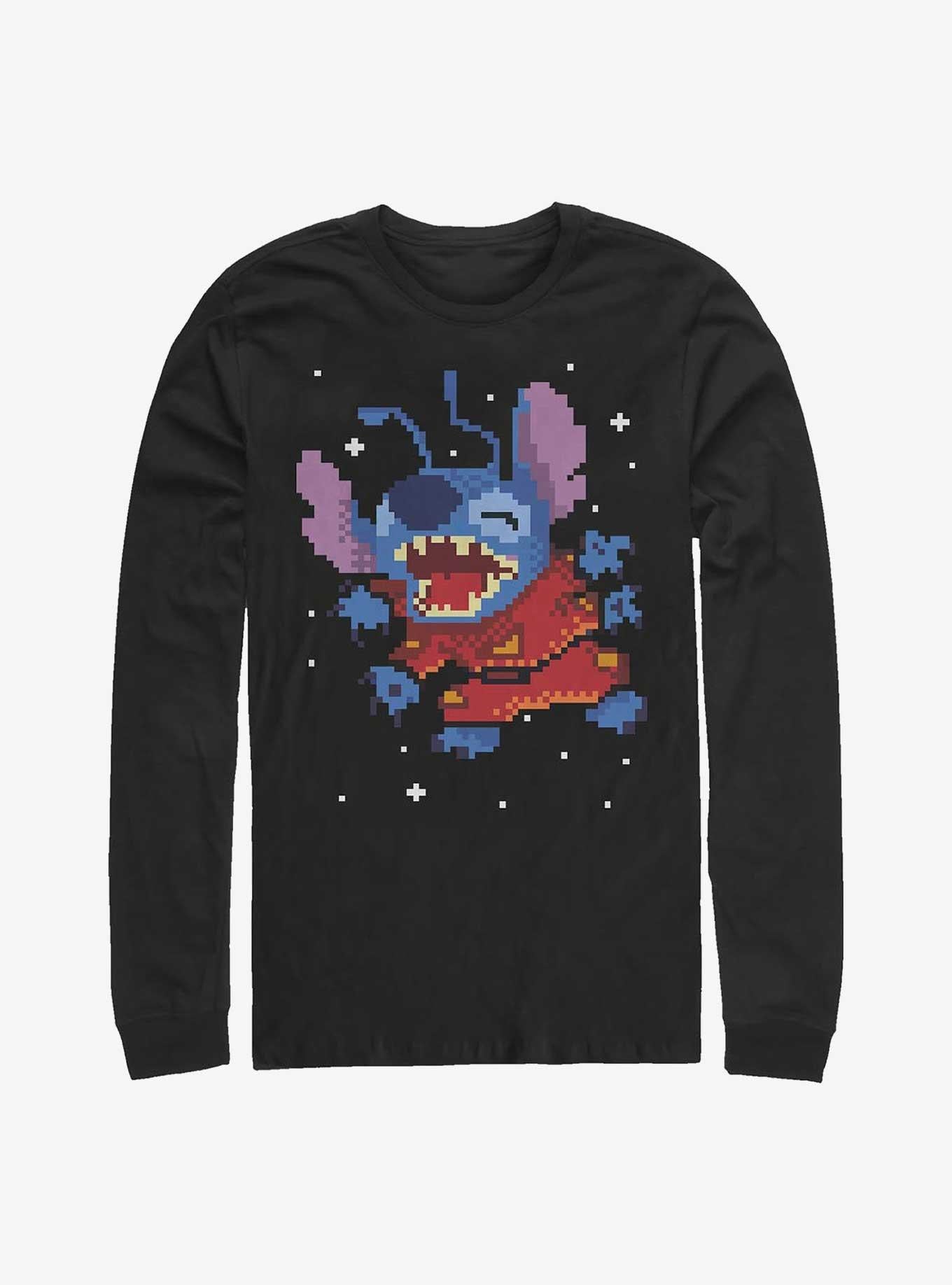 Disney Lilo & Stitch Pixel Long-Sleeve T-Shirt | Trending Graphic Tee For Fans