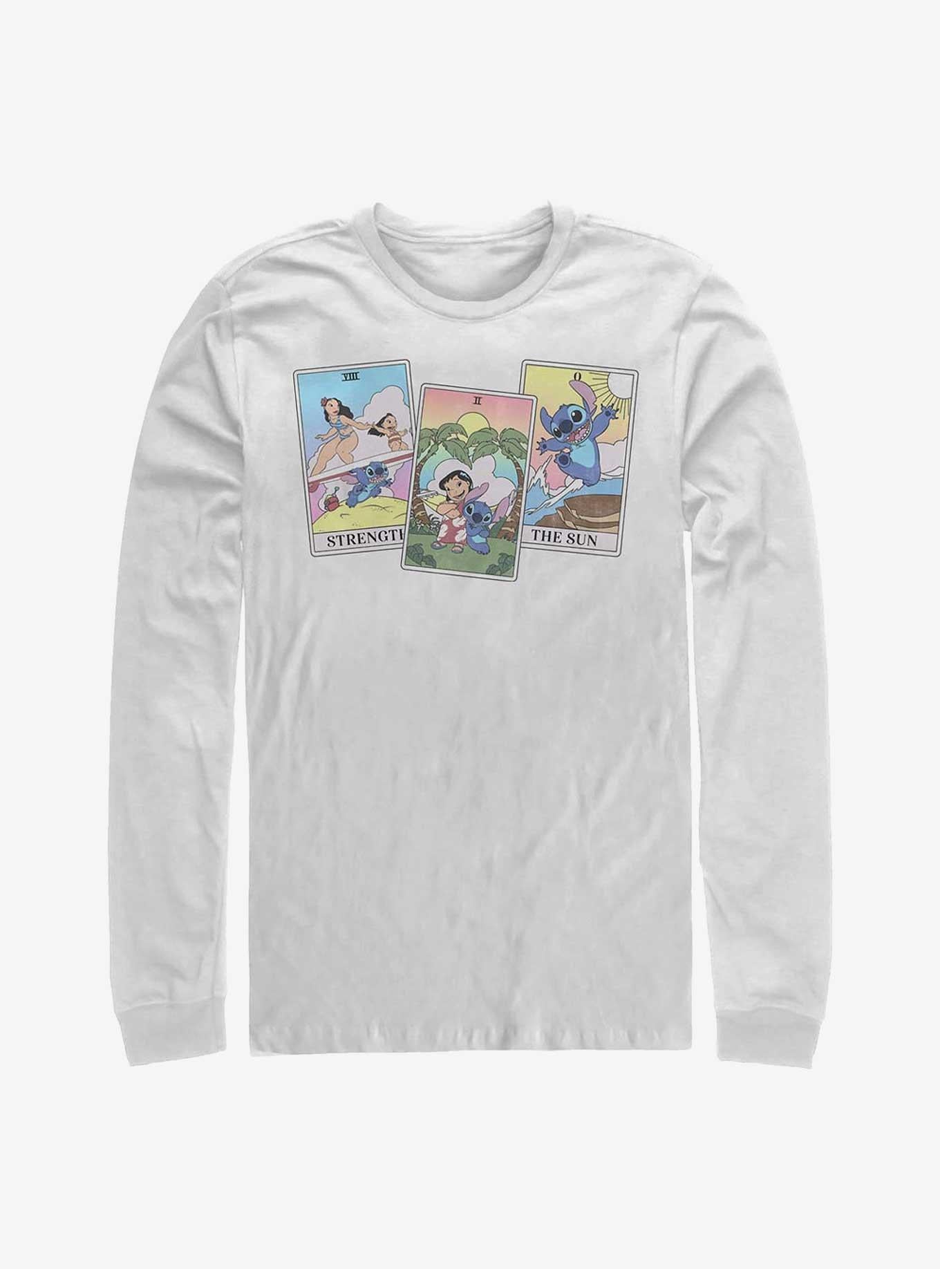 Disney Lilo & Stitch Tarot Cards Long-Sleeve T-Shirt | Trending Graphic Tee For Fans