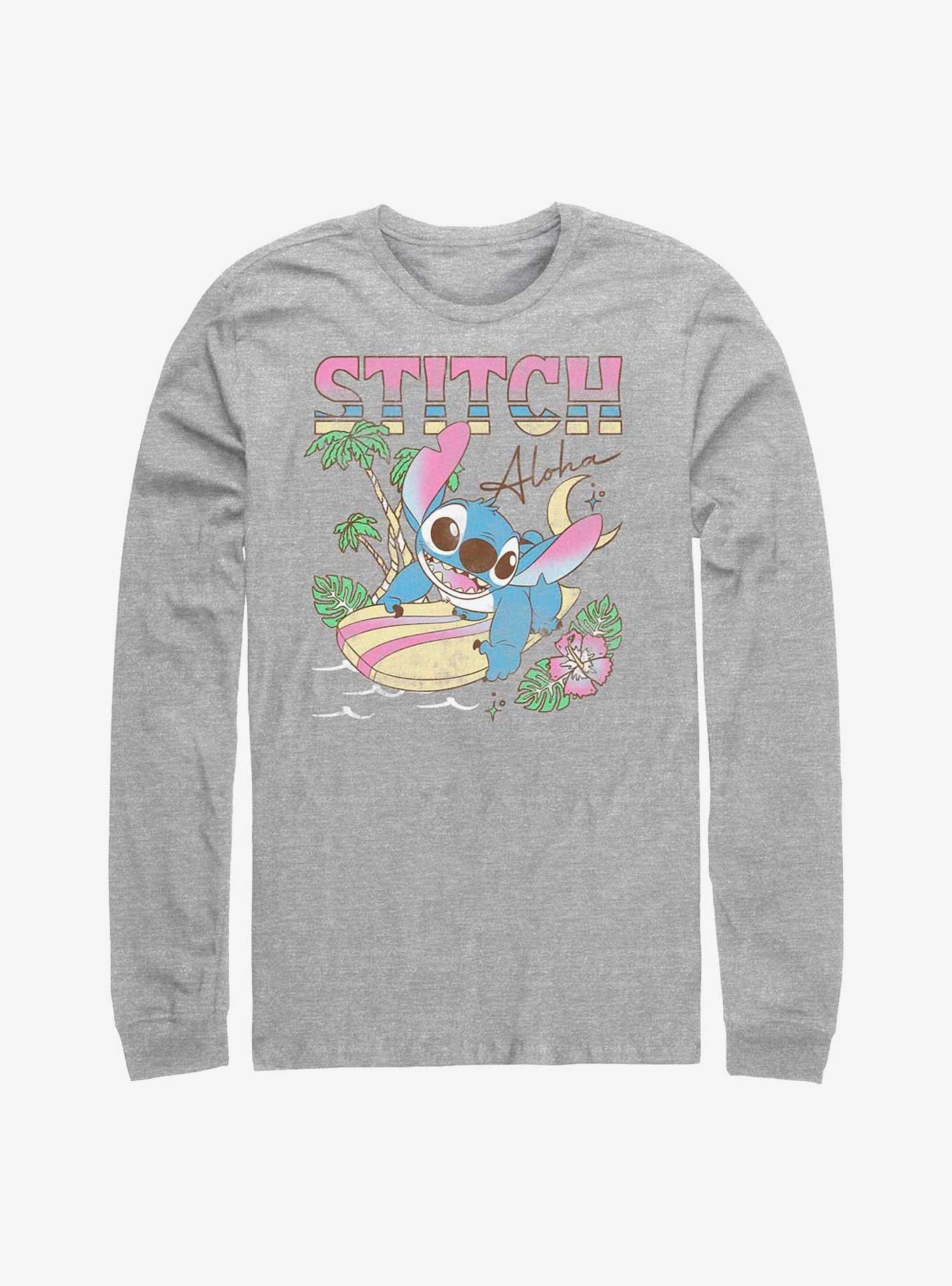 Disney Lilo & Stitch Aloha Stitch Long-Sleeve T-Shirt | Trending Graphic Tee For Fans