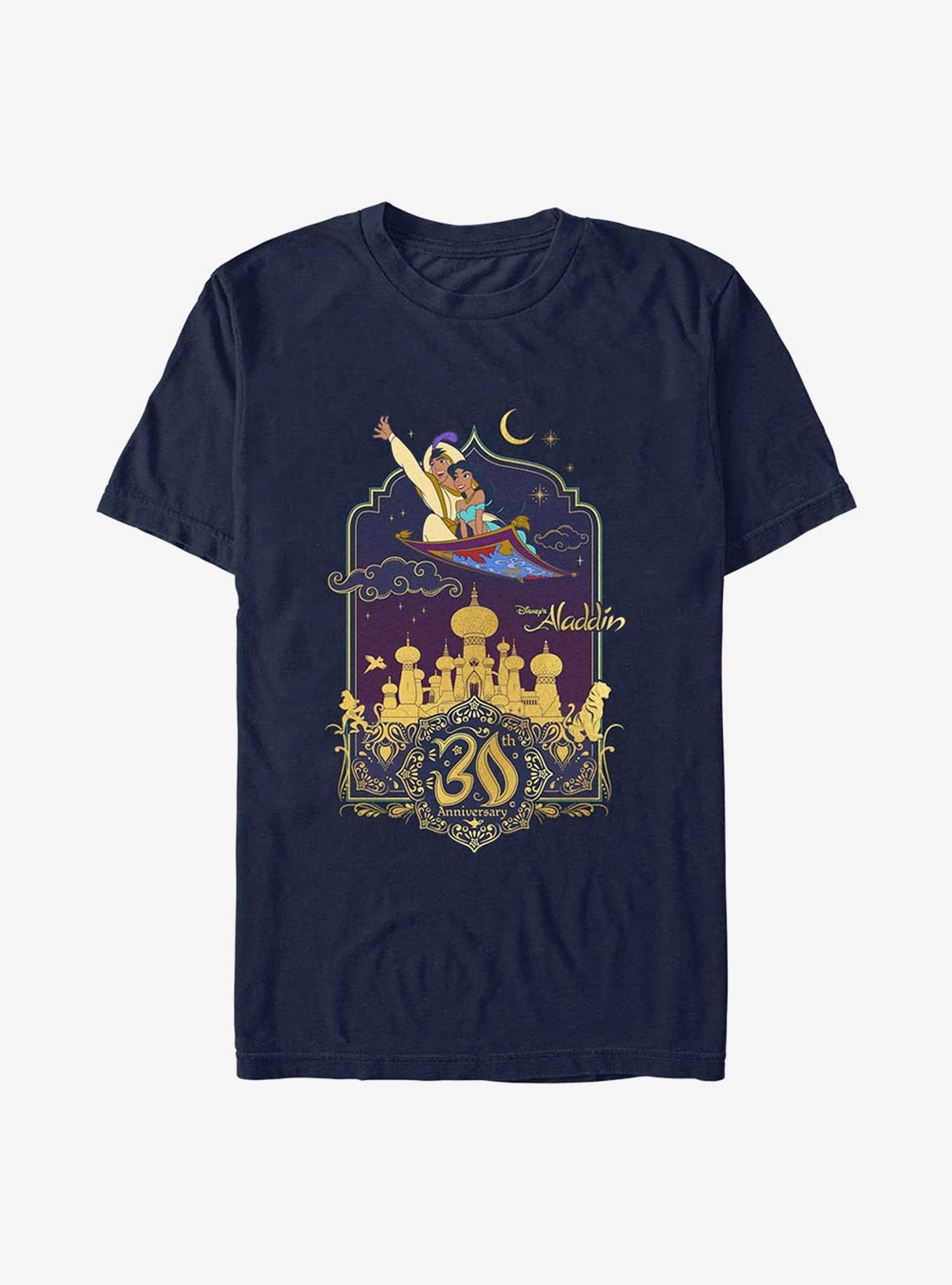 Disney Aladdin & Jasmine Flying 30th Anniversary T-Shirt | Trending Graphic Tee For Fans
