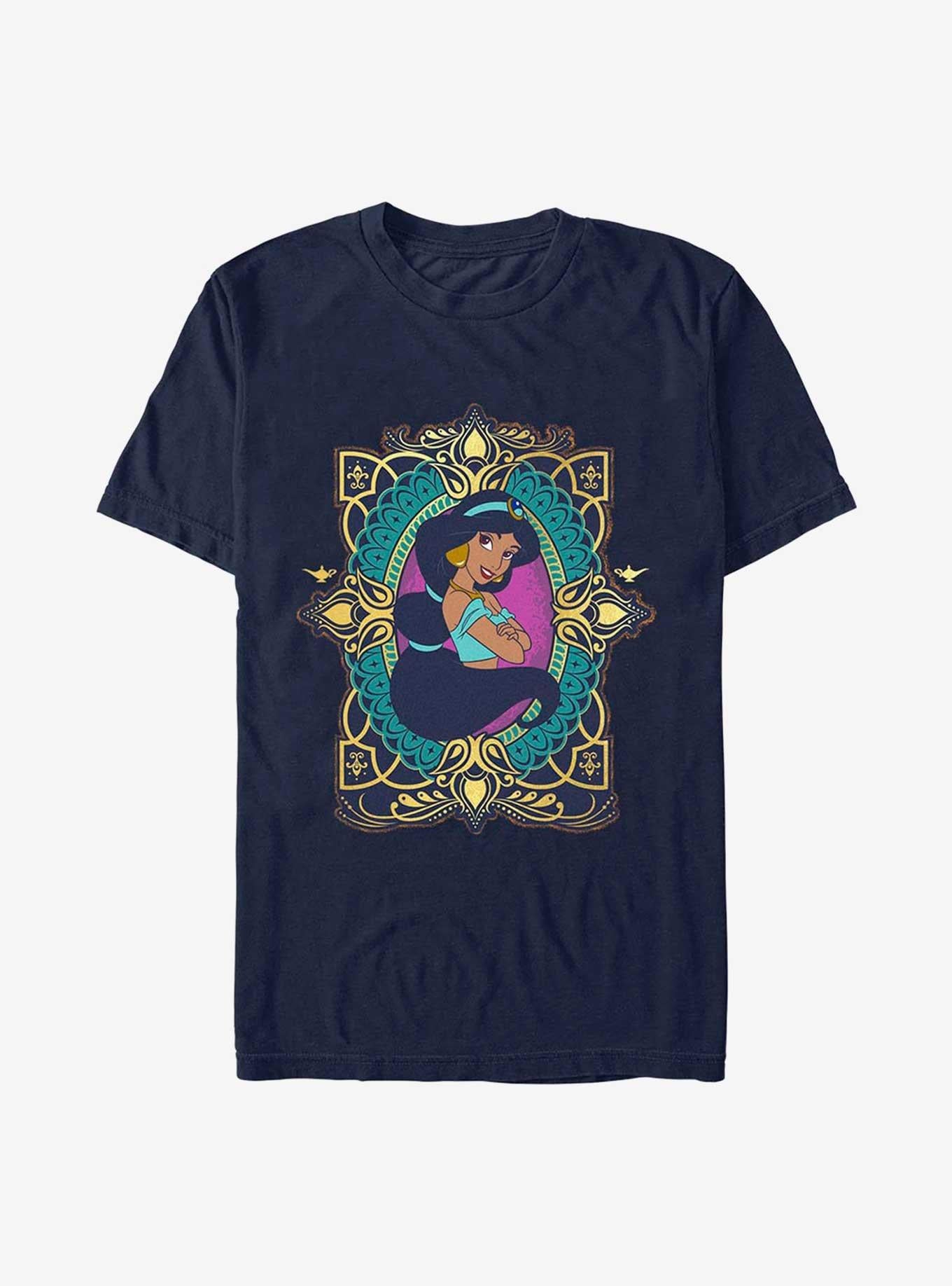 Disney Aladdin Jasmine Badge 30th Anniversary T-Shirt | Trending Graphic Tee For Fans
