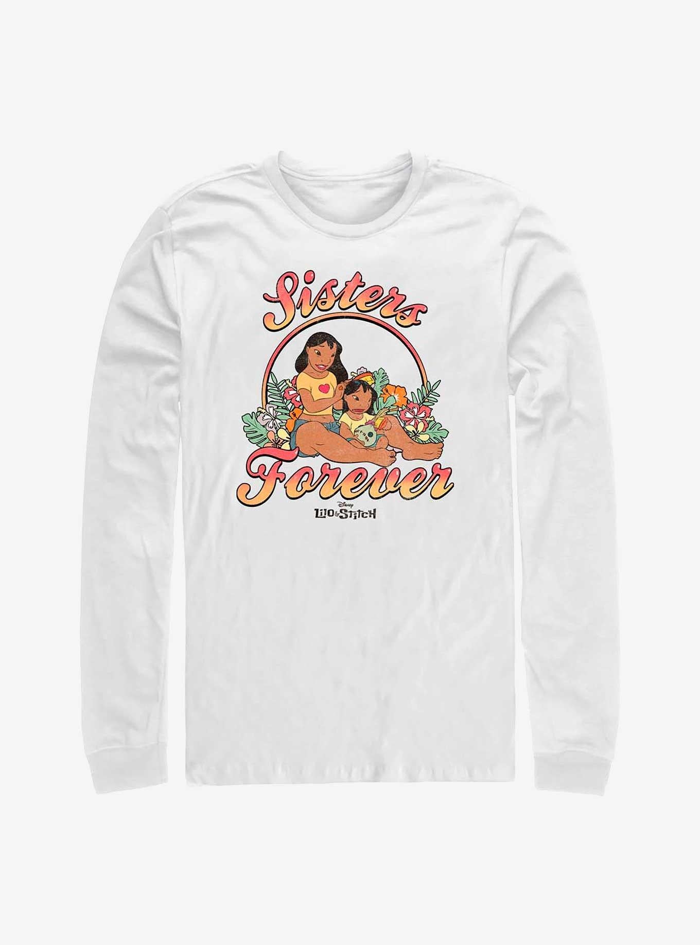 Disney Lilo & Stitch Sisters Forever Long-Sleeve T-Shirt | Trending Graphic Tee For Fans