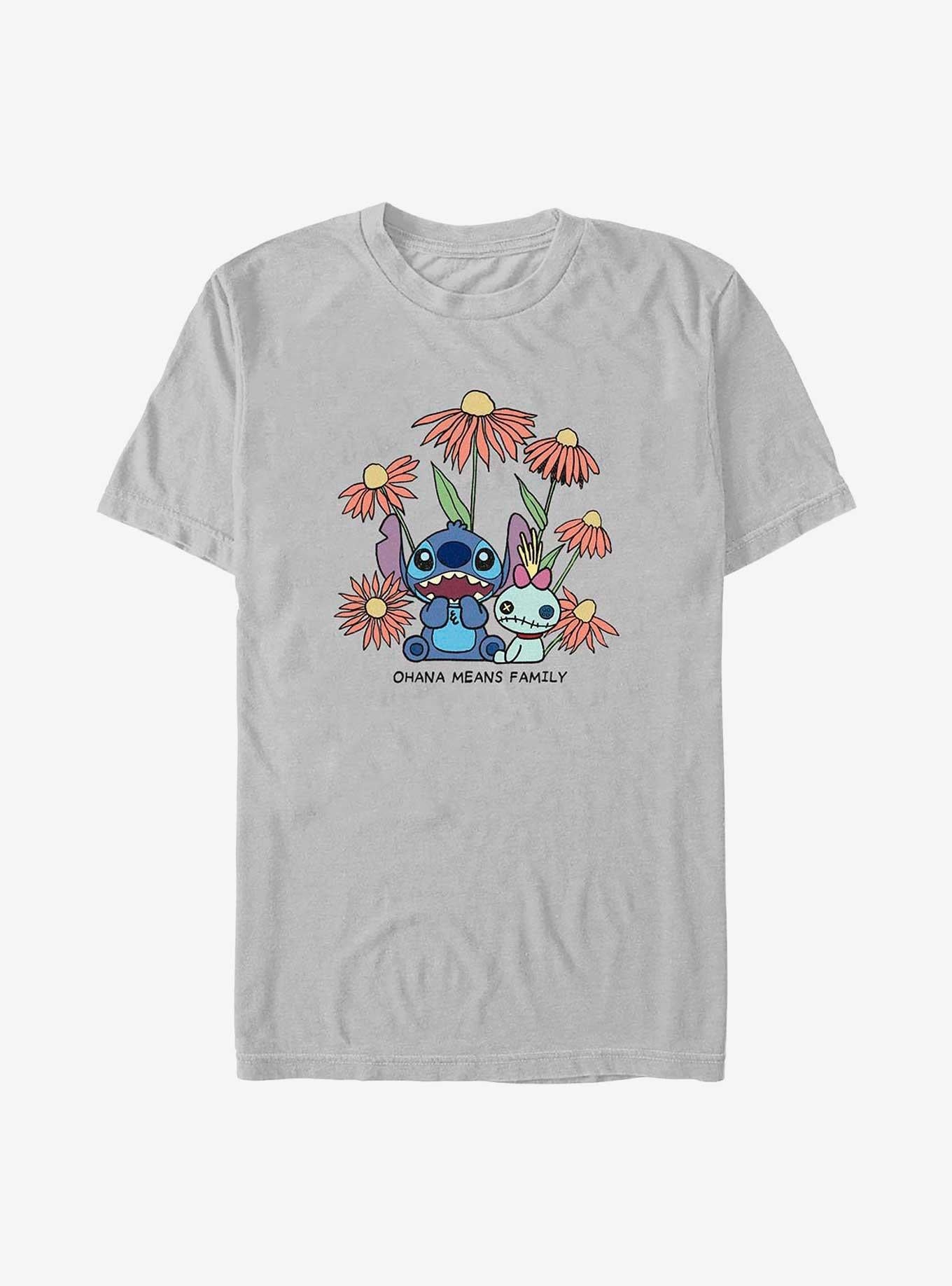 Disney Lilo & Stitch Chibi Floral T-Shirt | Trending Graphic Tee For Fans