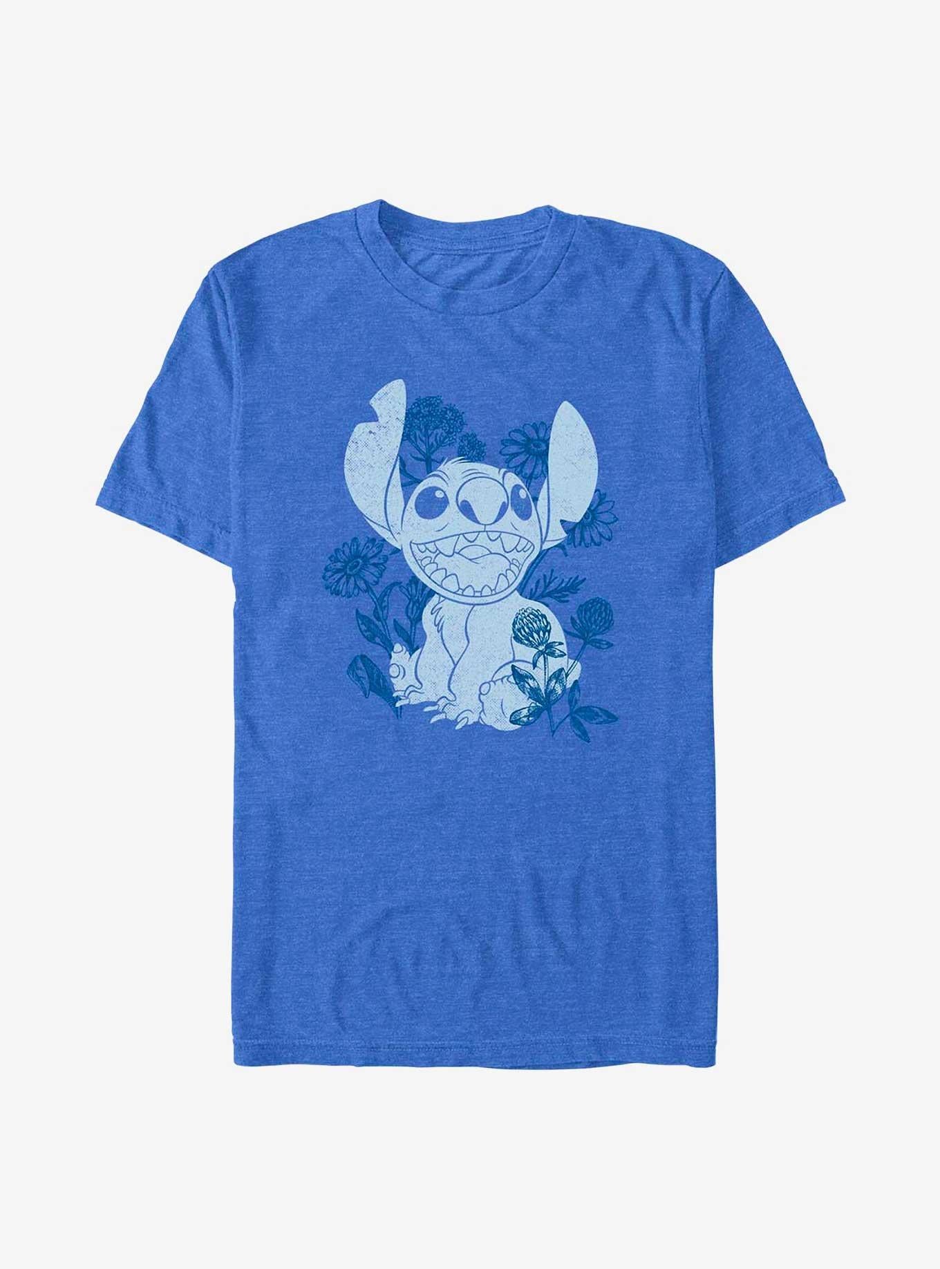 Disney Lilo & Stitch Floral Sketch T-Shirt | Trending Graphic Tee For Fans