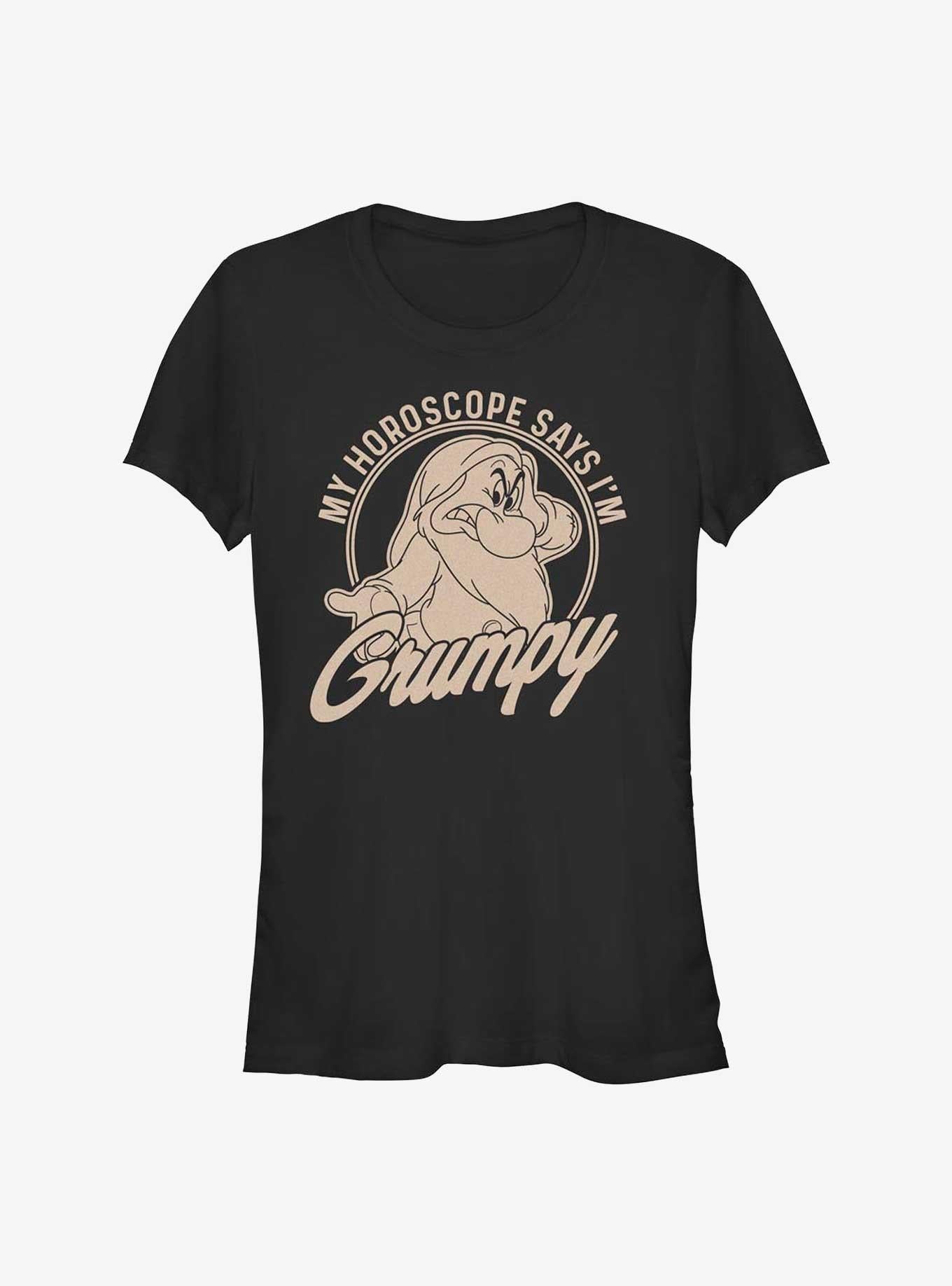 Disney Snow White and the Seven Dwarfs Horoscope Says Grumpy Girls T-Shirt | Trending Graphic Tee For Fans