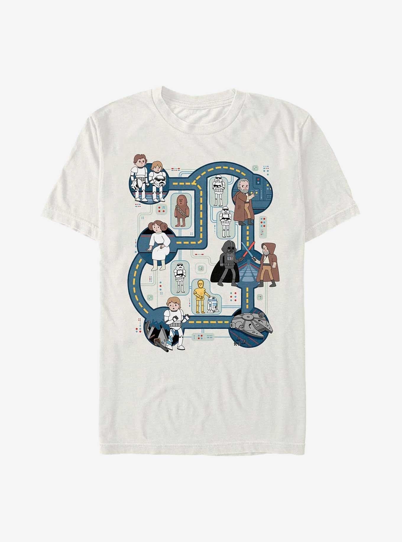 Star Wars Death Star Map T-Shirt | Trending Graphic Tee For Fans