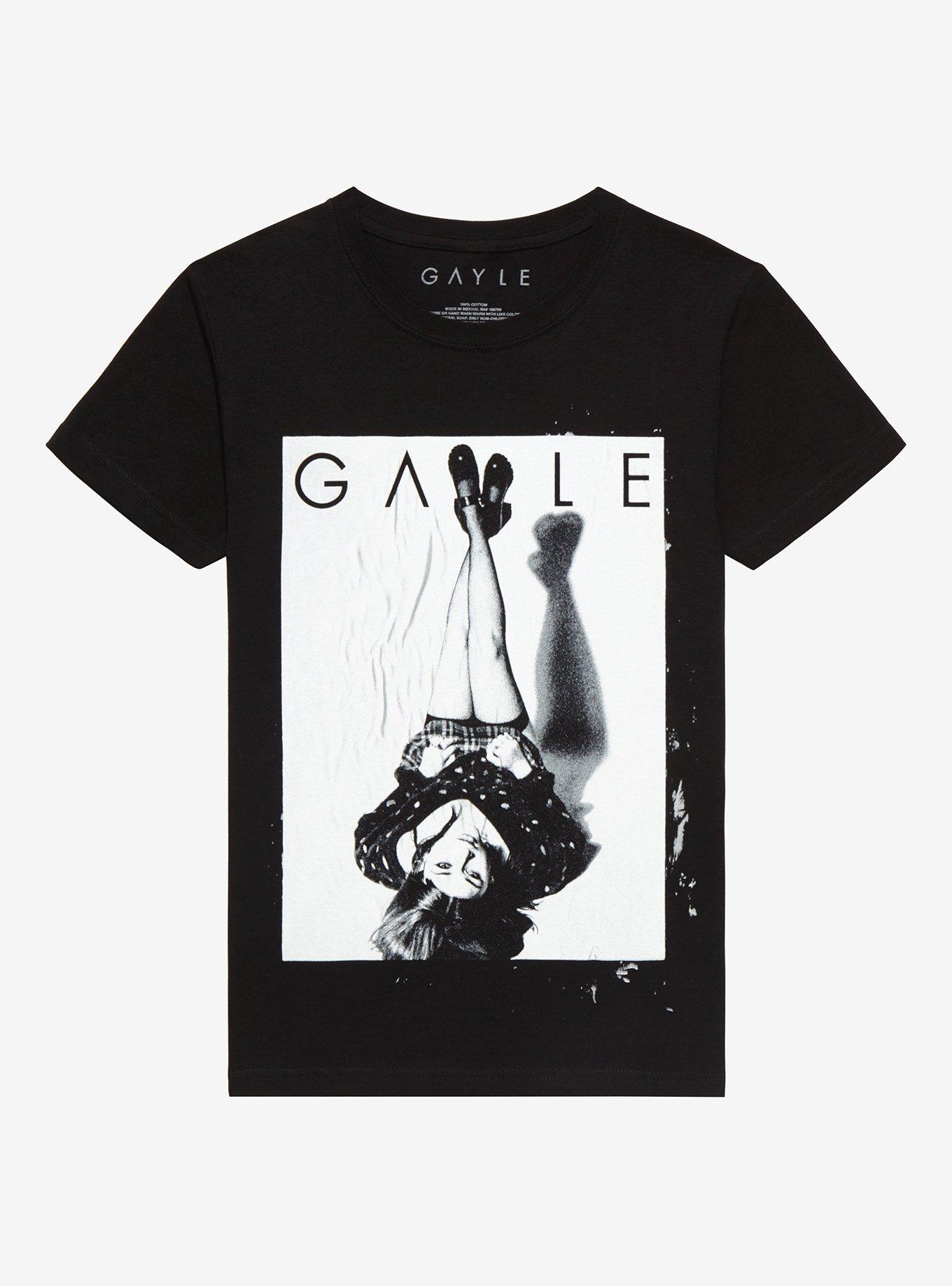 Gayle Upside-Down Portrait Boyfriend Fit Girls T-Shirt | Trending Graphic Tee For Fans