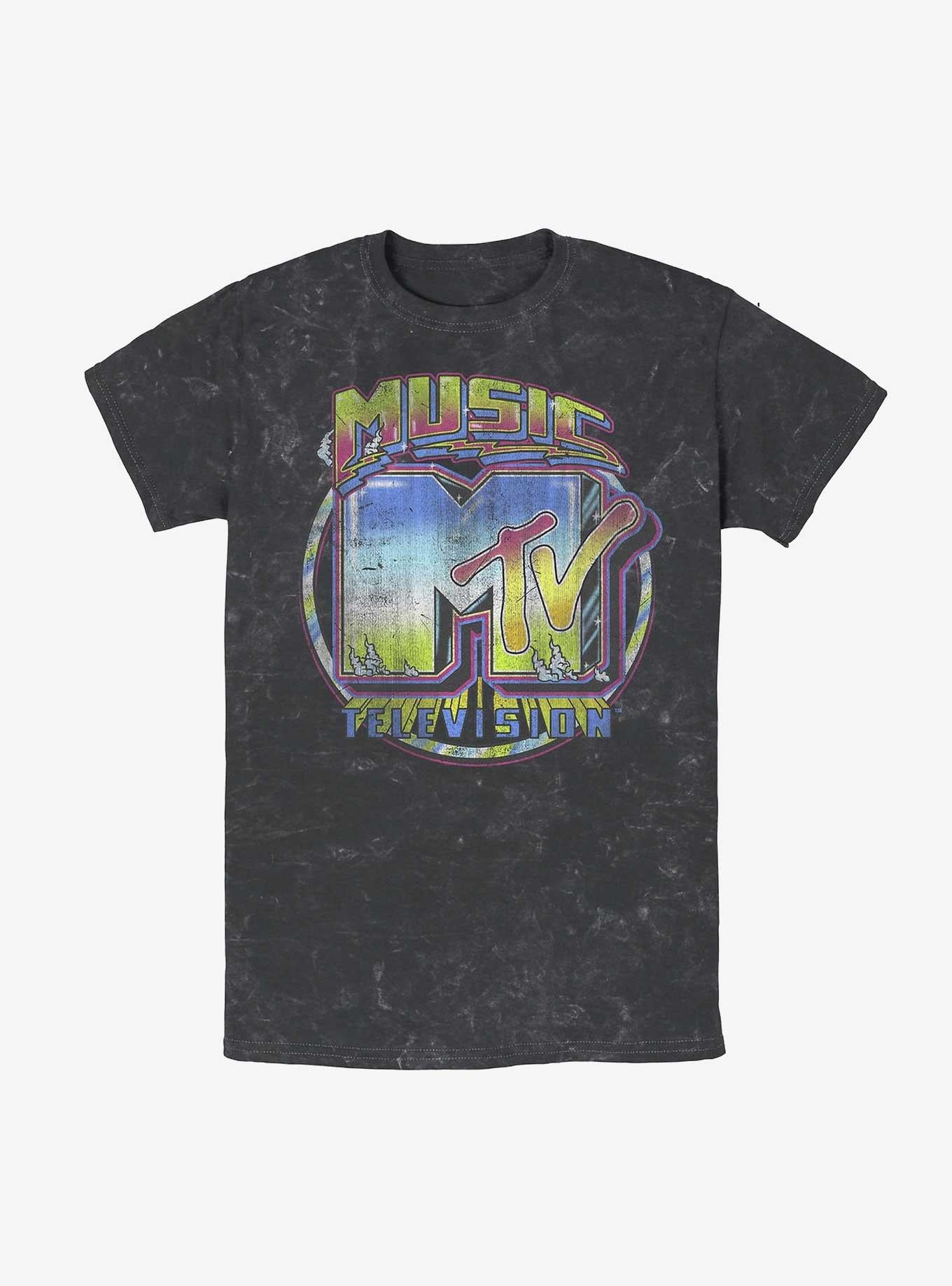 MTV Chrome Logo Mineral Wash T-Shirt | Trending Graphic Tee For Fans