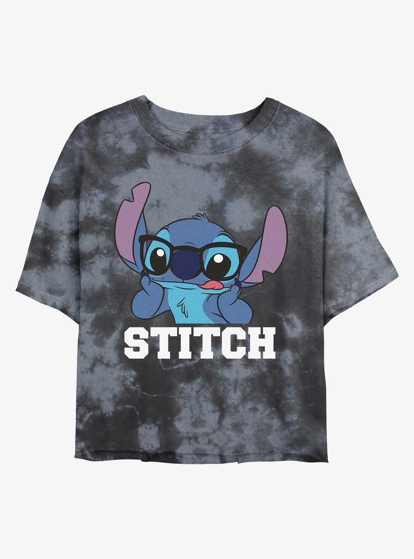 Disney Lilo & Stitch Smart Stitch Tie-Dye Girls Crop T-Shirt | Trending Graphic Tee For Fans