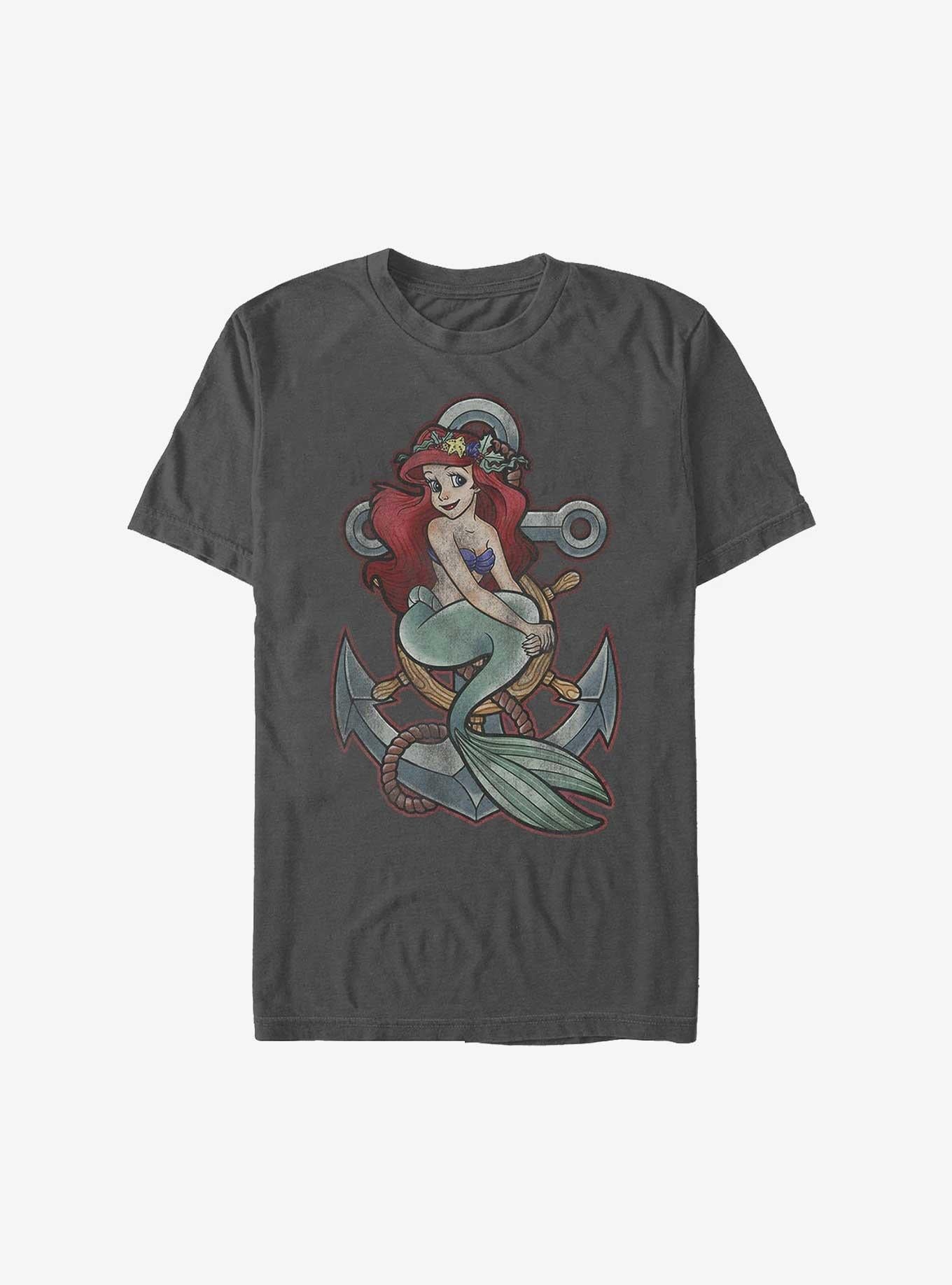 Disney The Little Mermaid Ariel Anchor T-Shirt | Trending Graphic Tee For Fans