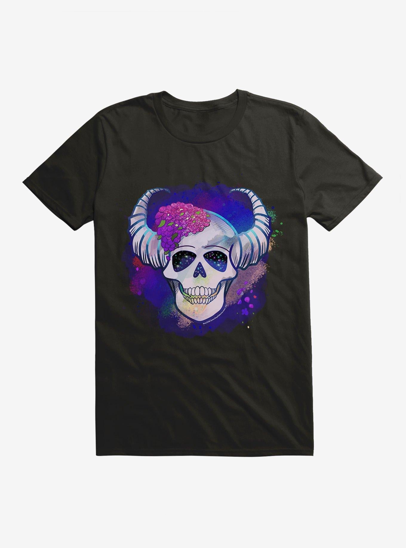 Floral Skull by Rose Catherine Khan T-Shirt | Trending Graphic Tee For Fans