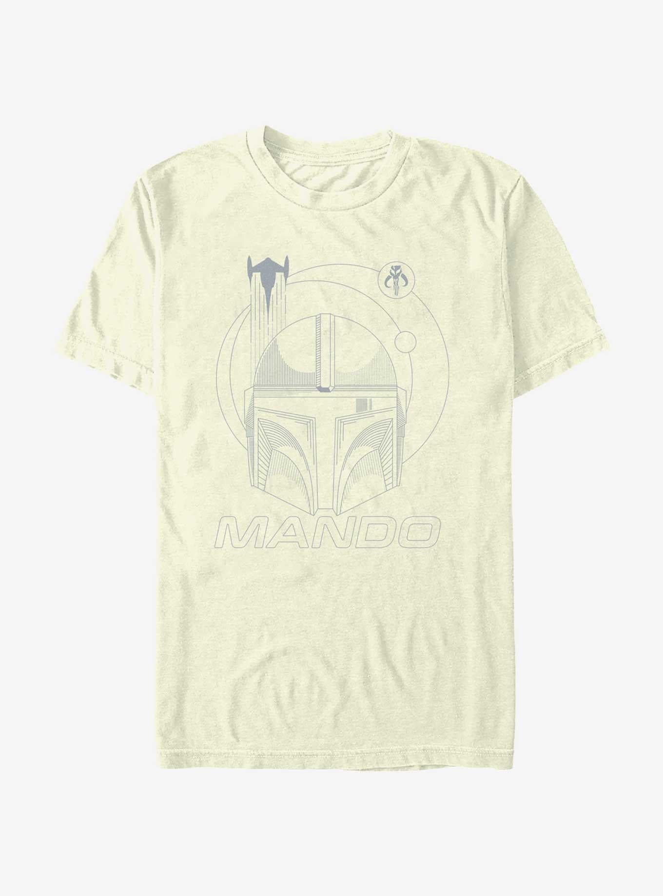 Star Wars The Mandalorian Mando Line Art T-Shirt | Trending Graphic Tee For Fans