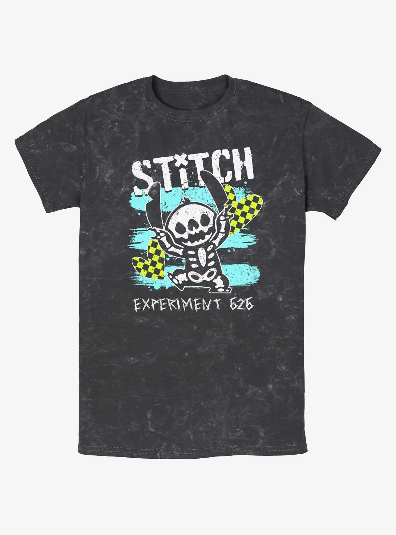 Disney Lilo & Stitch Emo Skelestitch Mineral Wash T-Shirt | Trending Graphic Tee For Fans