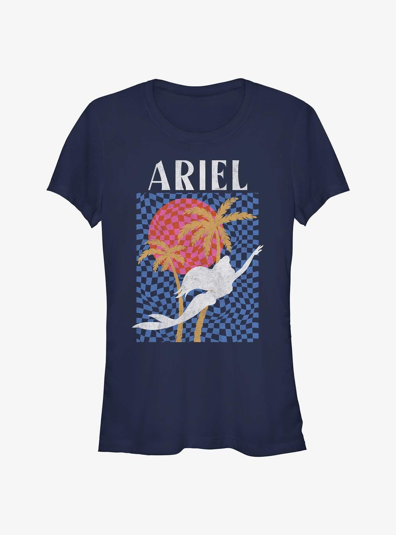 Disney The Little Mermaid Ariel Quirky Silhouette Girls T-Shirt | Trending Graphic Tee For Fans