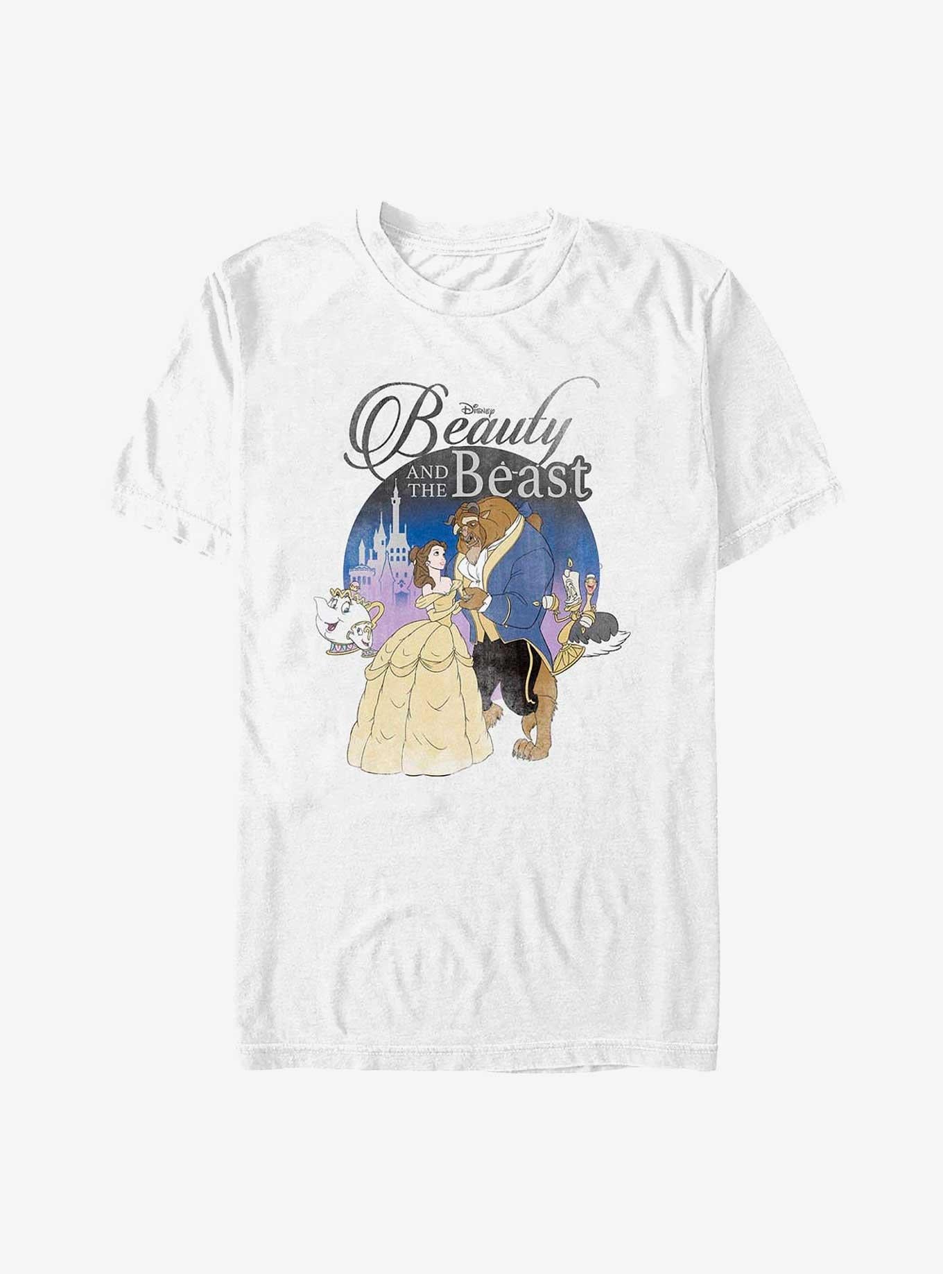 Disney Beauty Beast Vintage Look Poster T-Shirt | Trending Graphic Tee For Fans