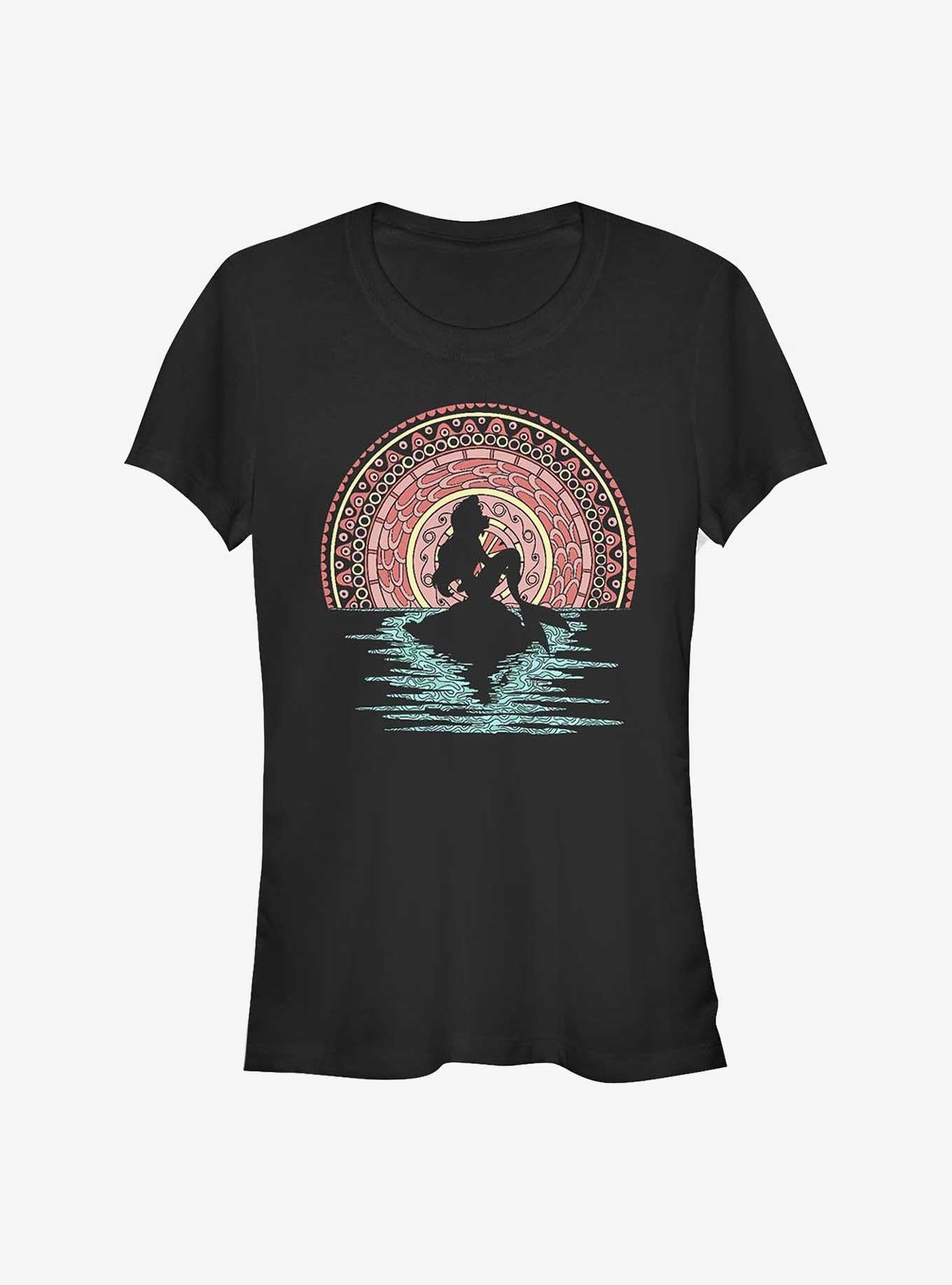 Disney The Little Mermaid Henna Sunset Ariel Girls T-Shirt | Trending Graphic Tee For Fans