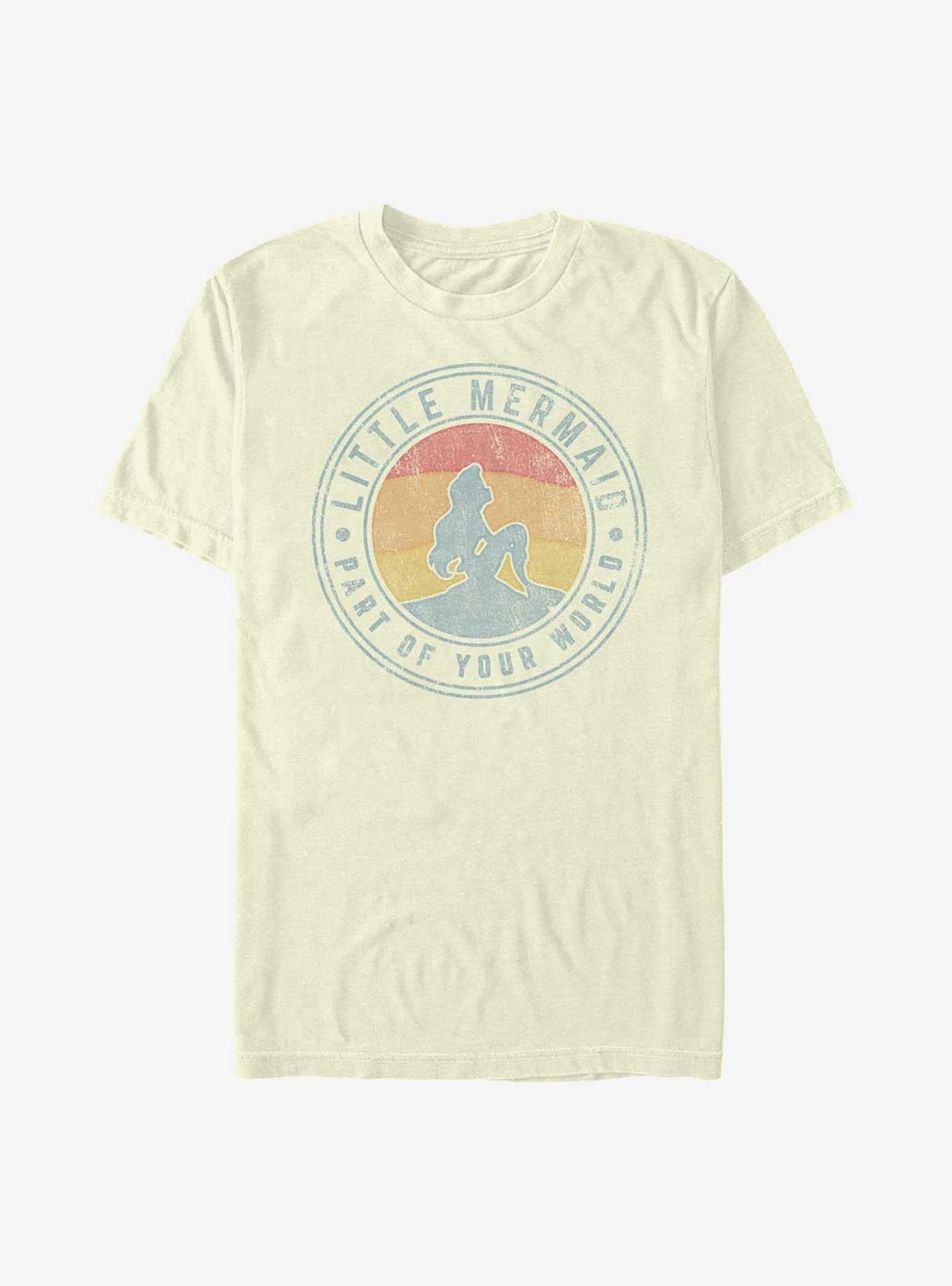 Disney The Little Mermaid Sunset Badge T-Shirt | Trending Graphic Tee For Fans
