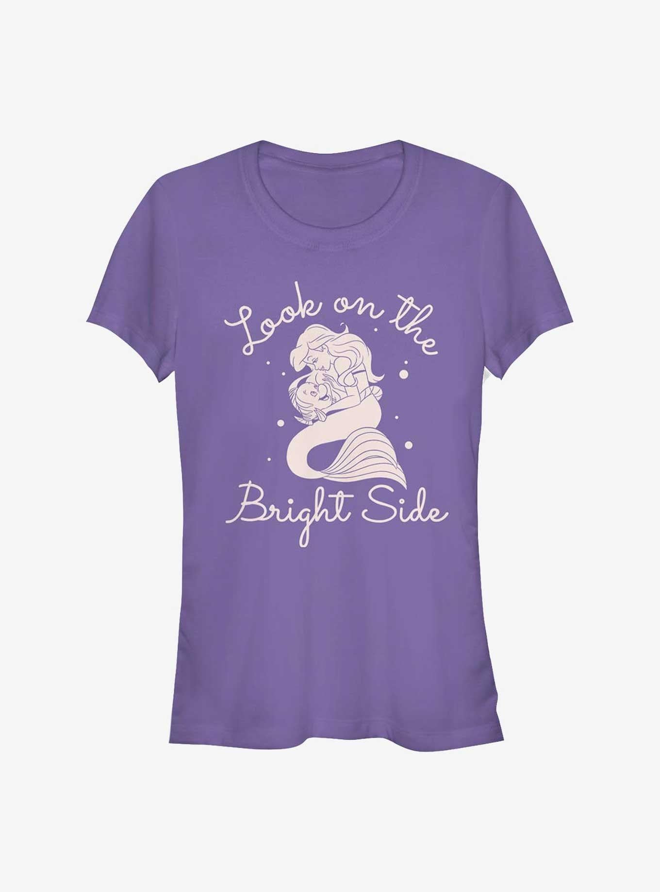 Disney The Little Mermaid Look on the Bright Side Girls T-Shirt | Trending Graphic Tee For Fans