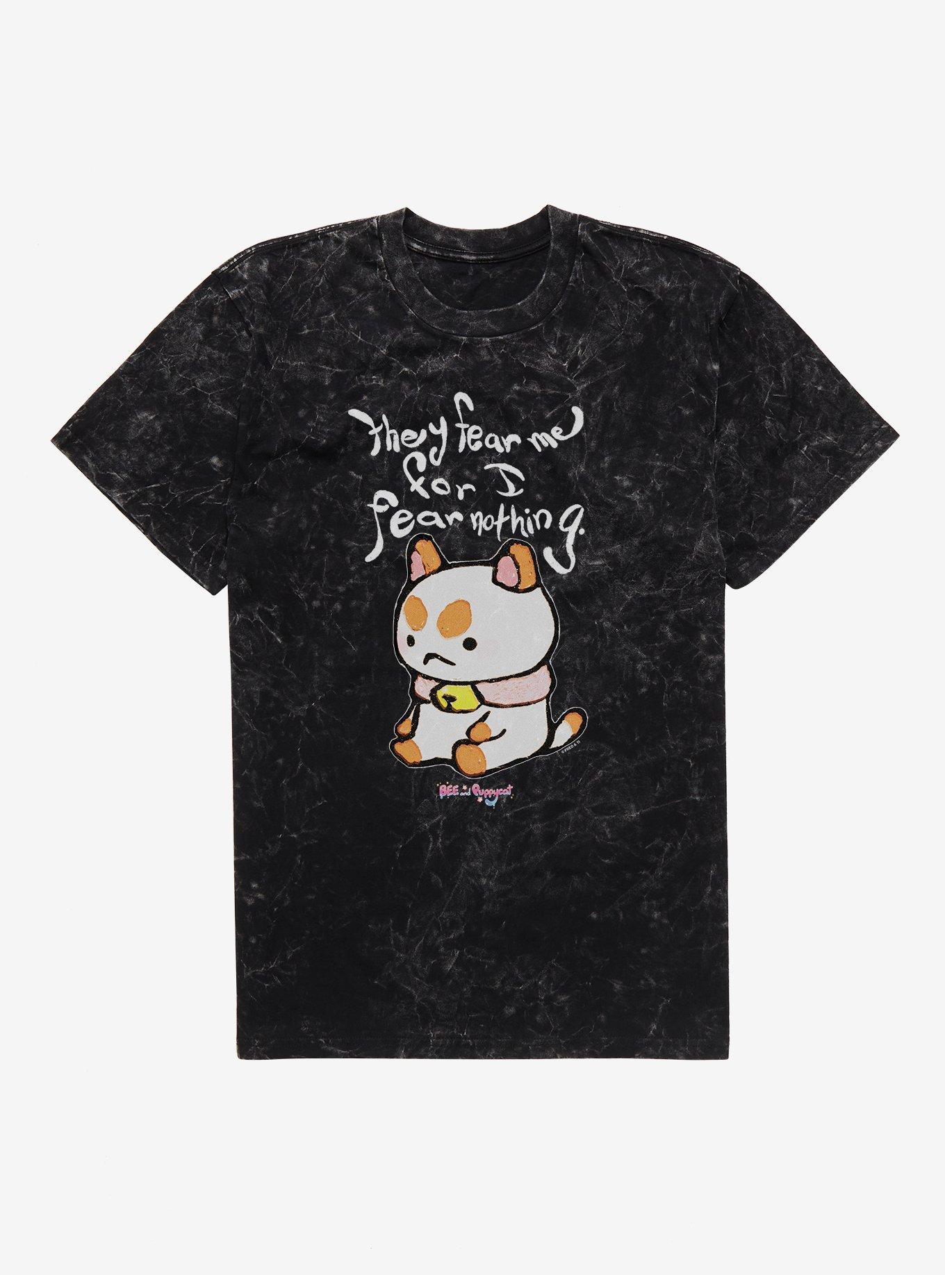 Bee And Puppycat I Fear Nothing Mineral Wash T-Shirt | Trending Graphic Tee For Fans