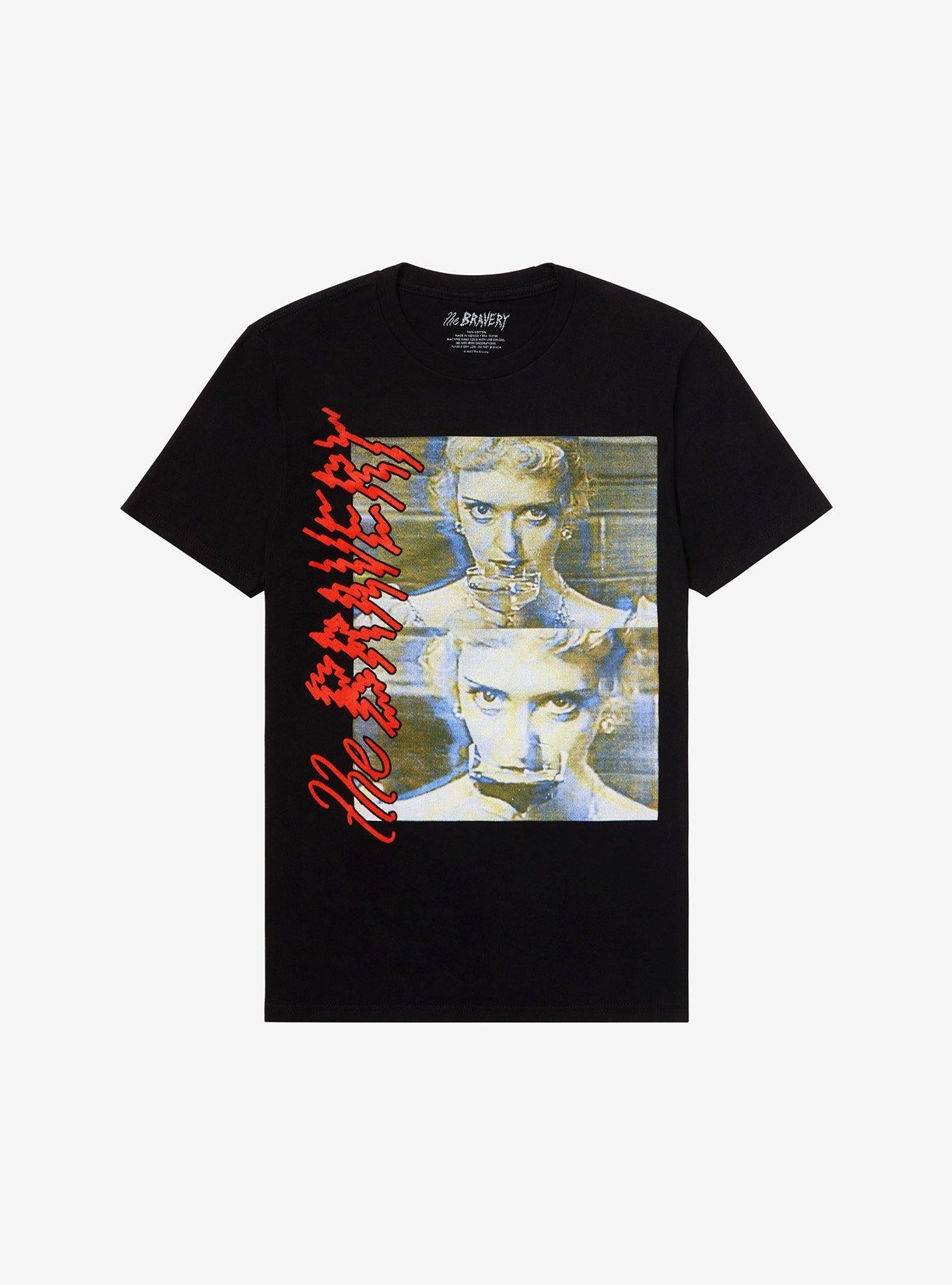 The Bravery Glitch Photo Boyfriend Fit Girls T-Shirt | Trending Graphic Tee For Fans