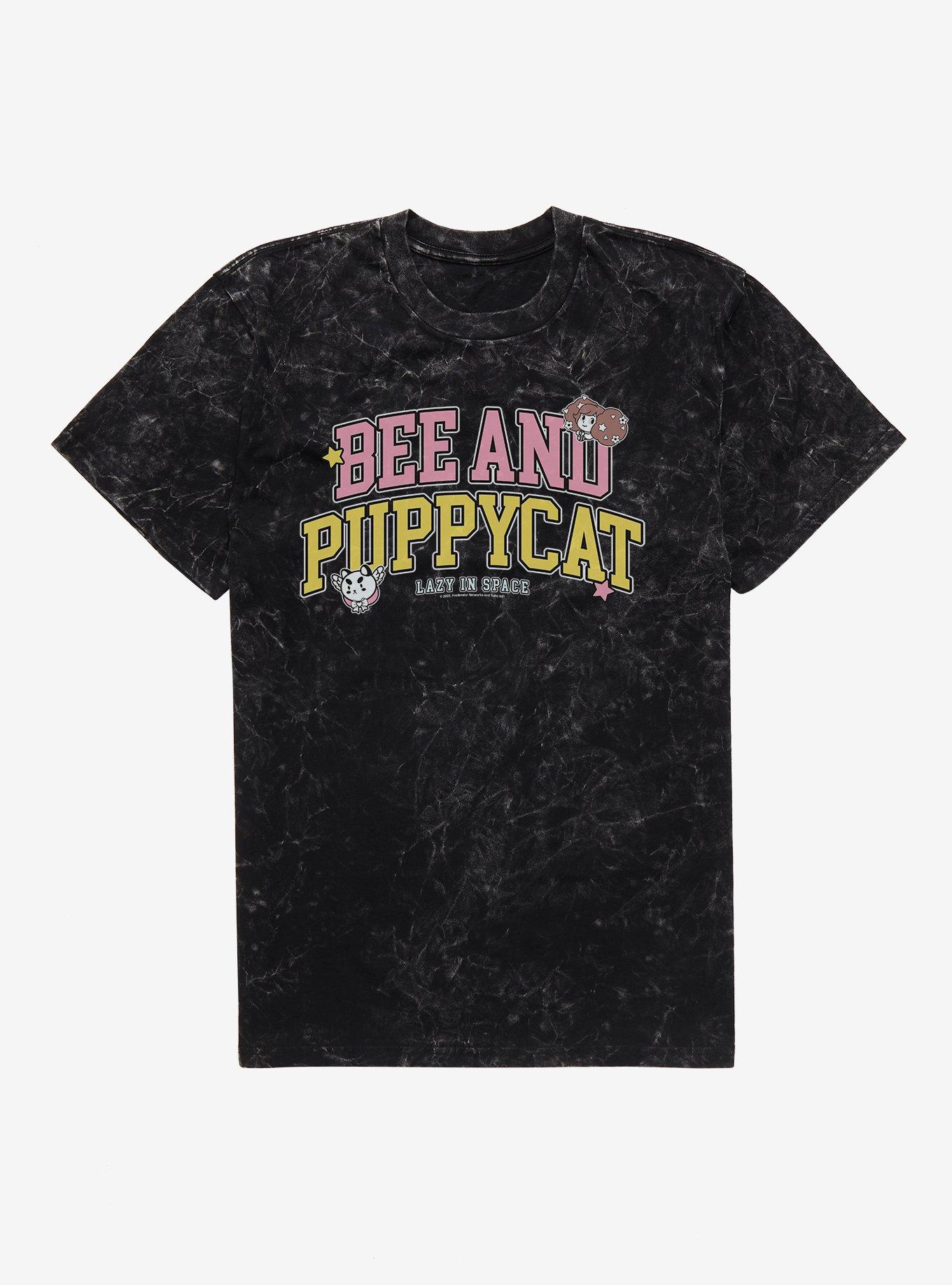 Bee And Puppycat Lazy In Space Collegiate Mineral Wash T-Shirt | Trending Graphic Tee For Fans
