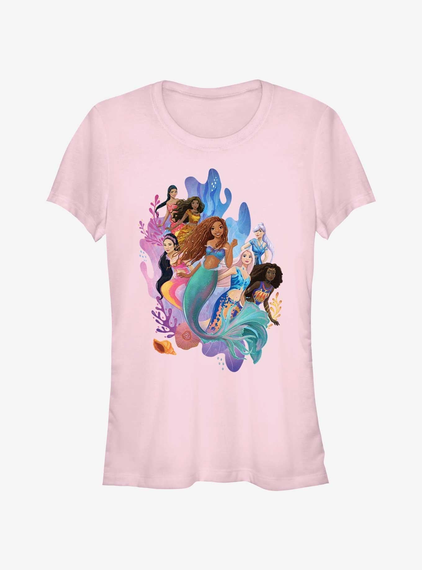 Disney The Little Mermaid Live Action Ariel and Her Sisters Girls T-Shirt | Trending Graphic Tee For Fans