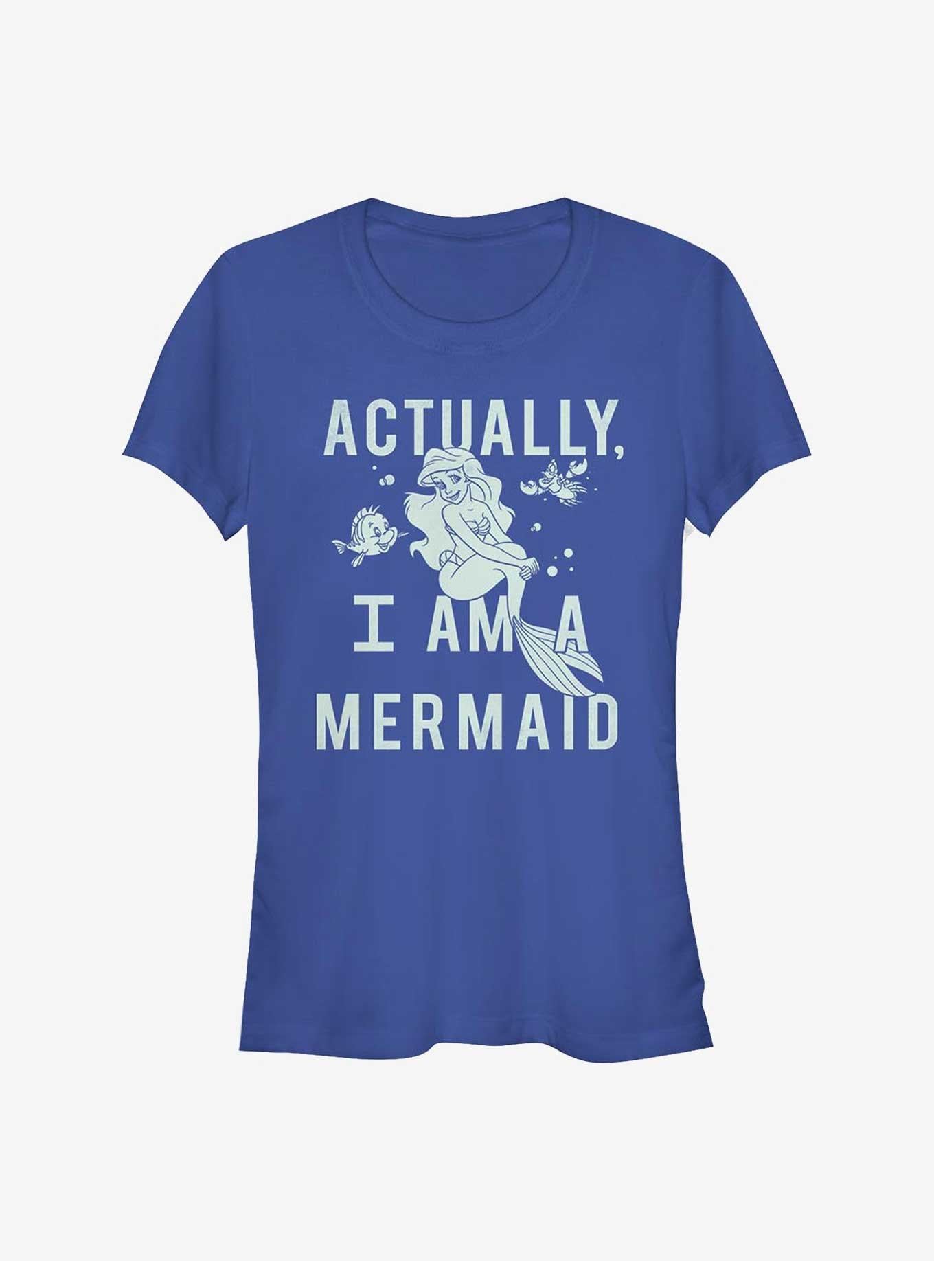 Disney The Little Mermaid Actually A Mermaid Girls T-Shirt | Trending Graphic Tee For Fans
