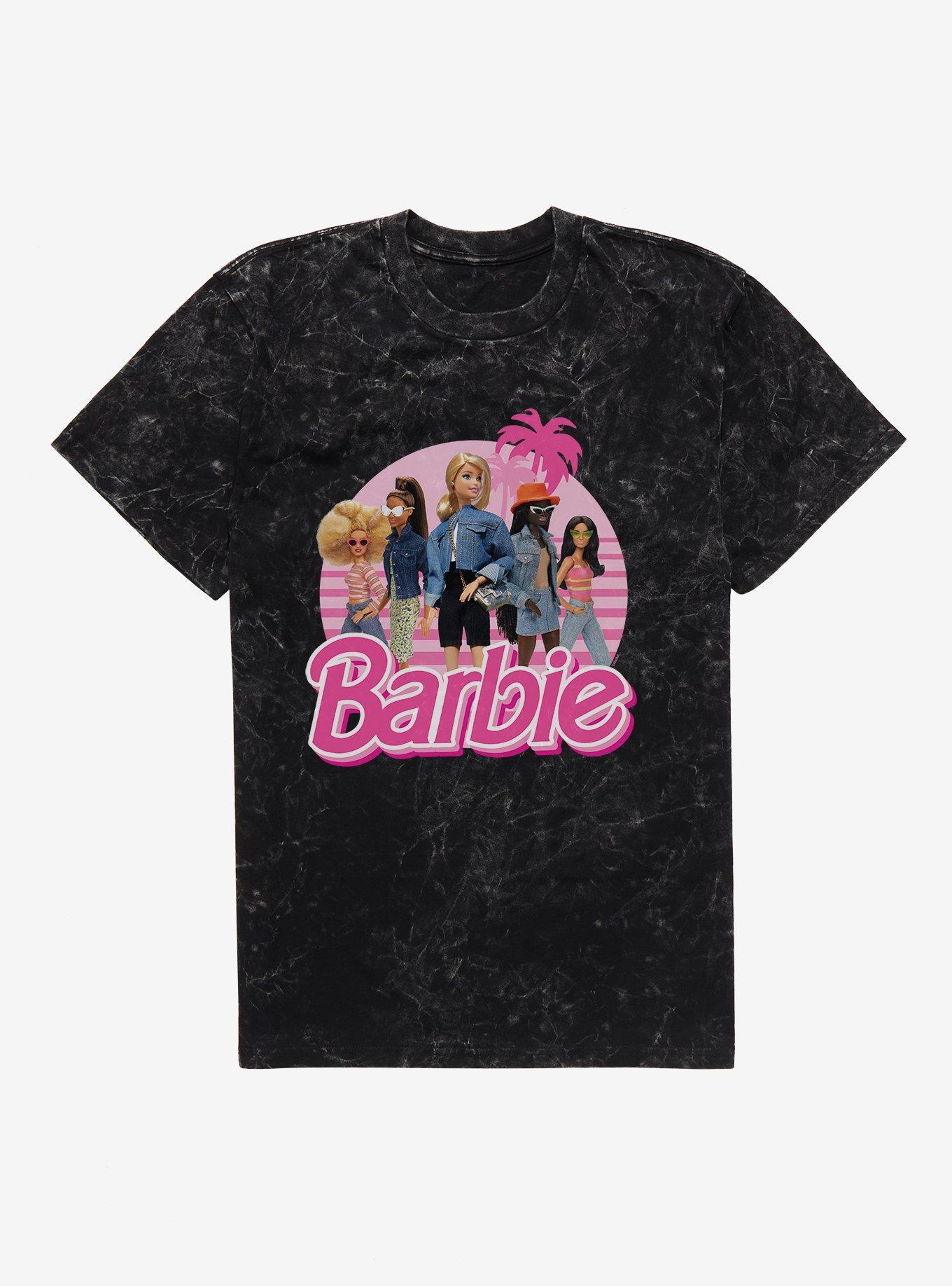 Barbie Palm Trees Mineral Wash T-Shirt | Trending Graphic Tee For Fans