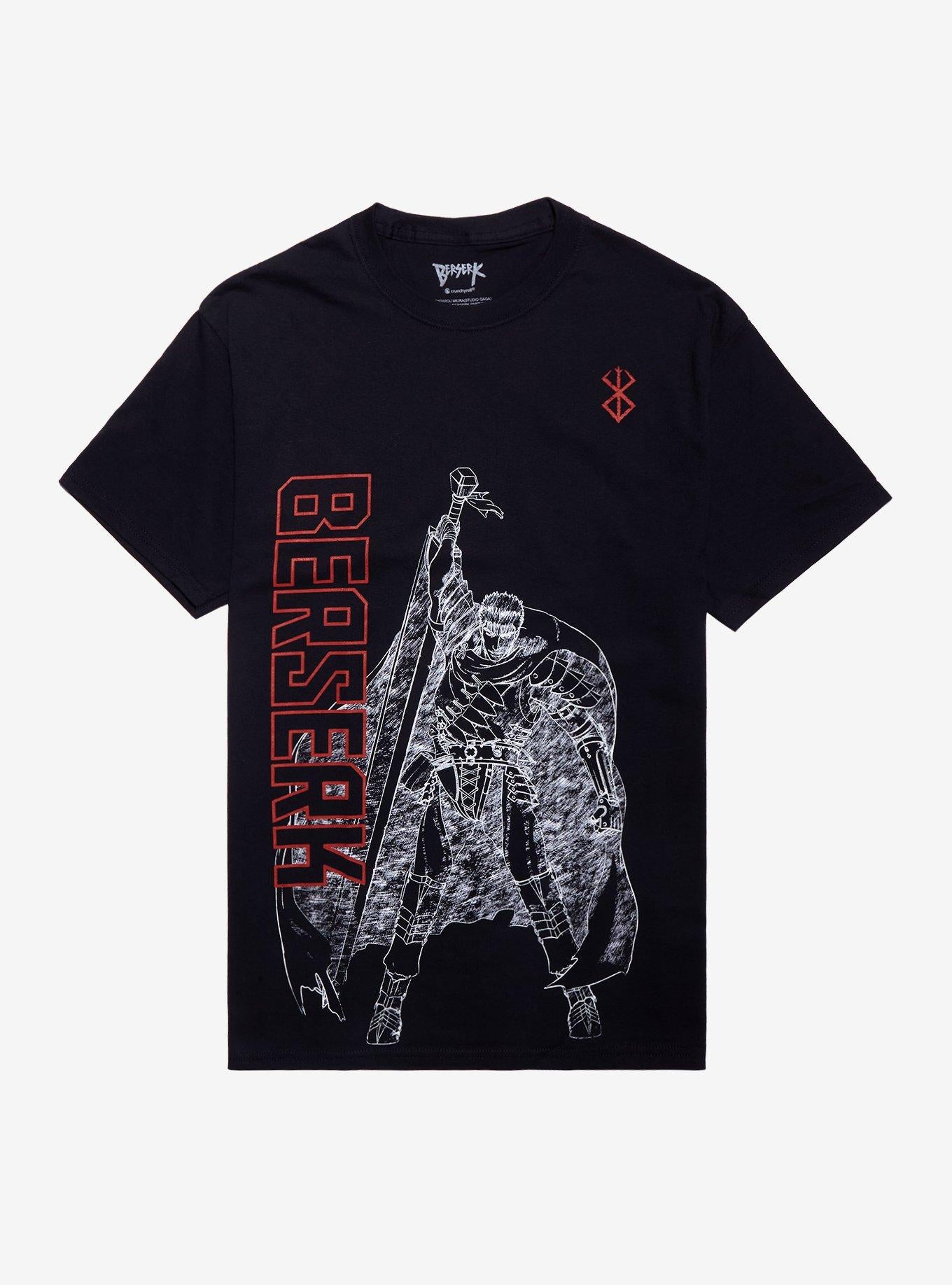 Berserk Guts Outline T-Shirt | Trending Graphic Tee For Fans
