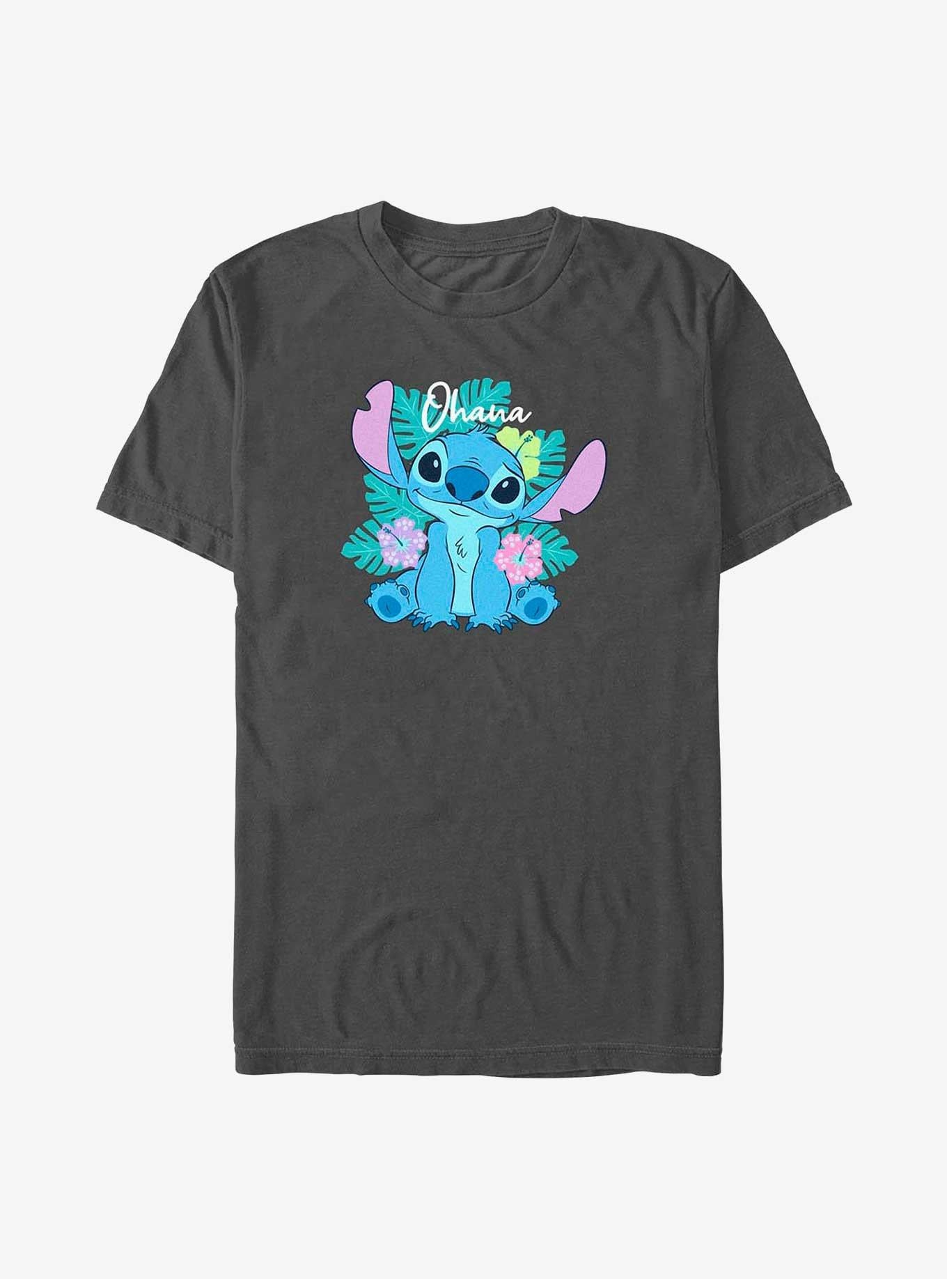 Disney Lilo & Stitch Ohana Stitch Flowers T-Shirt | Trending Graphic Tee For Fans