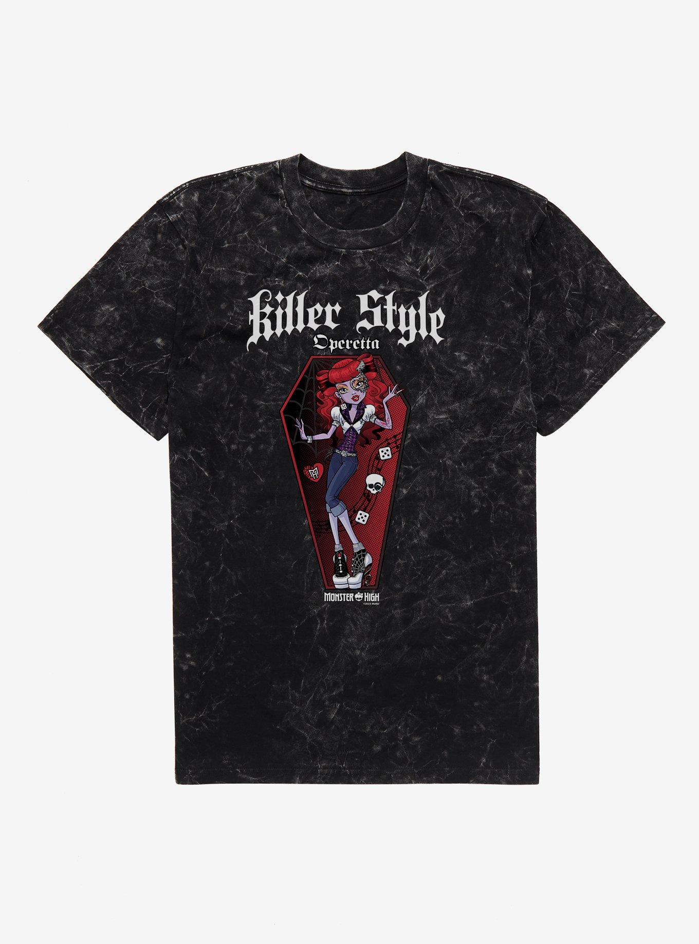 Monster High Operetta Killer Style Mineral Wash T-Shirt | Trending Graphic Tee For Fans