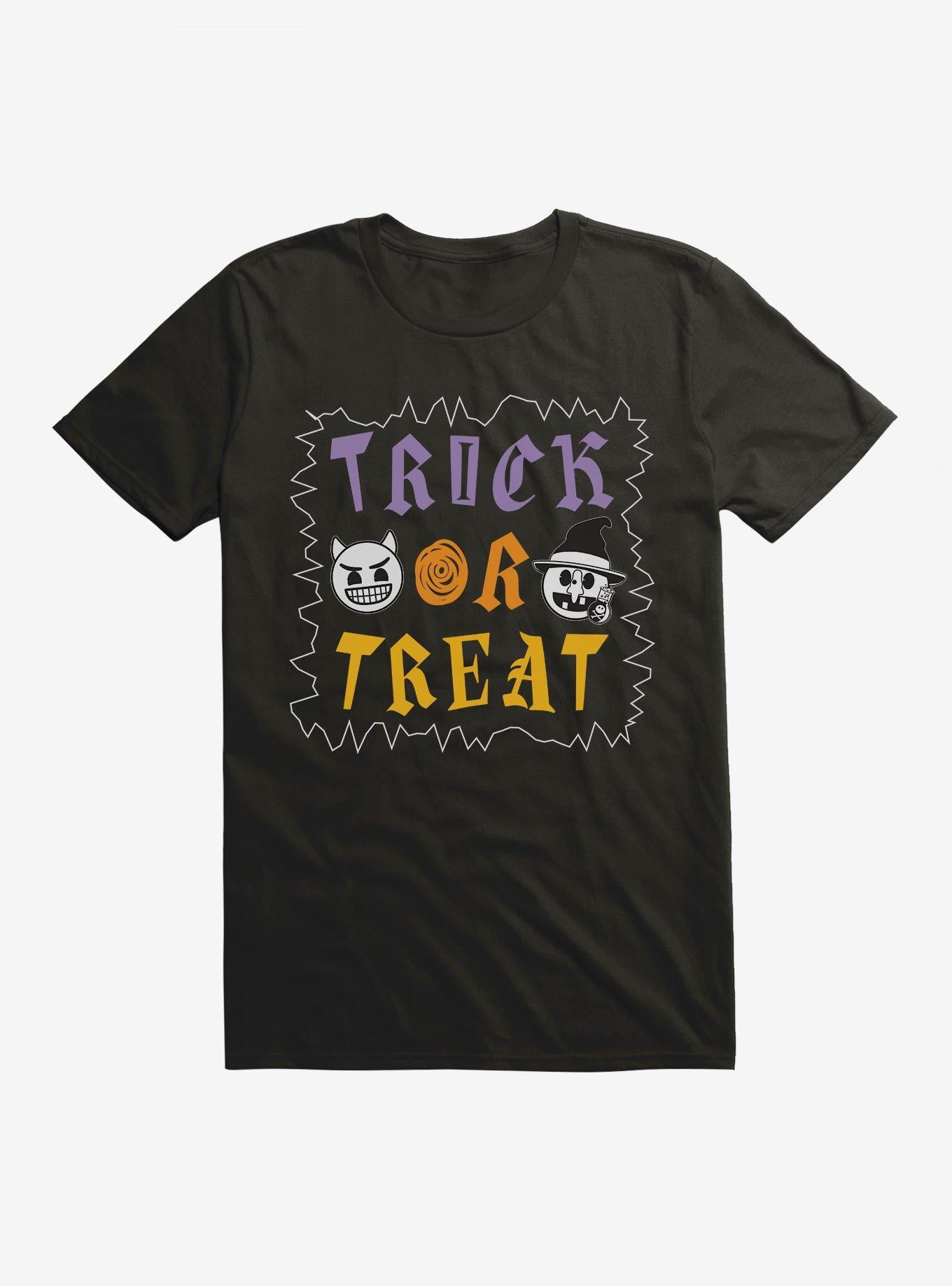 Emoji Trick Or Treat T-Shirt | Trending Graphic Tee For Fans