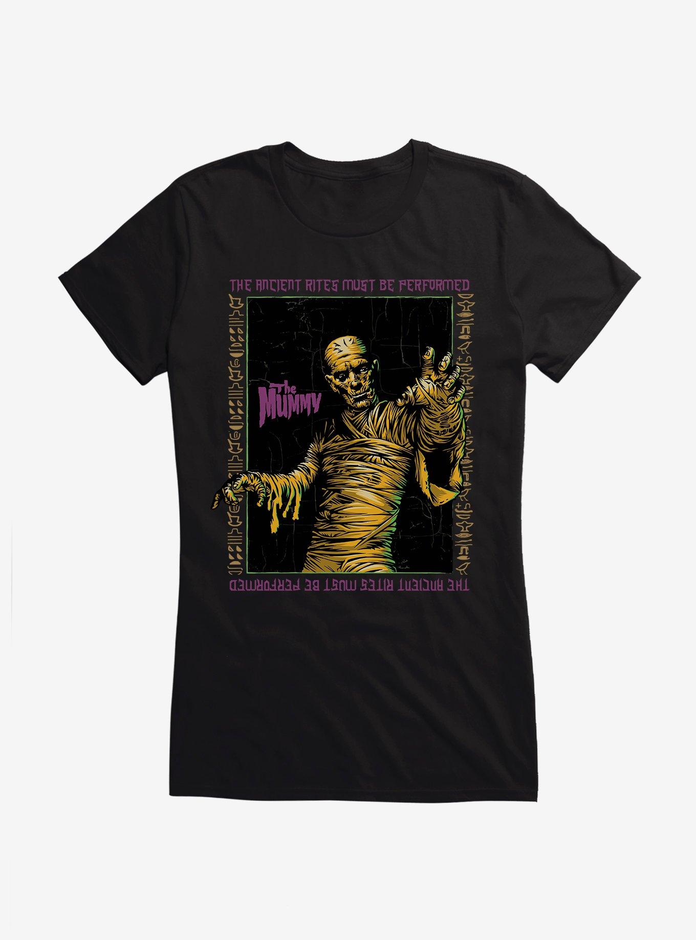 Universal Monsters The Mummy Ancient Rites Must Be Performed Girls T-Shirt | Trending Graphic Tee For Fans