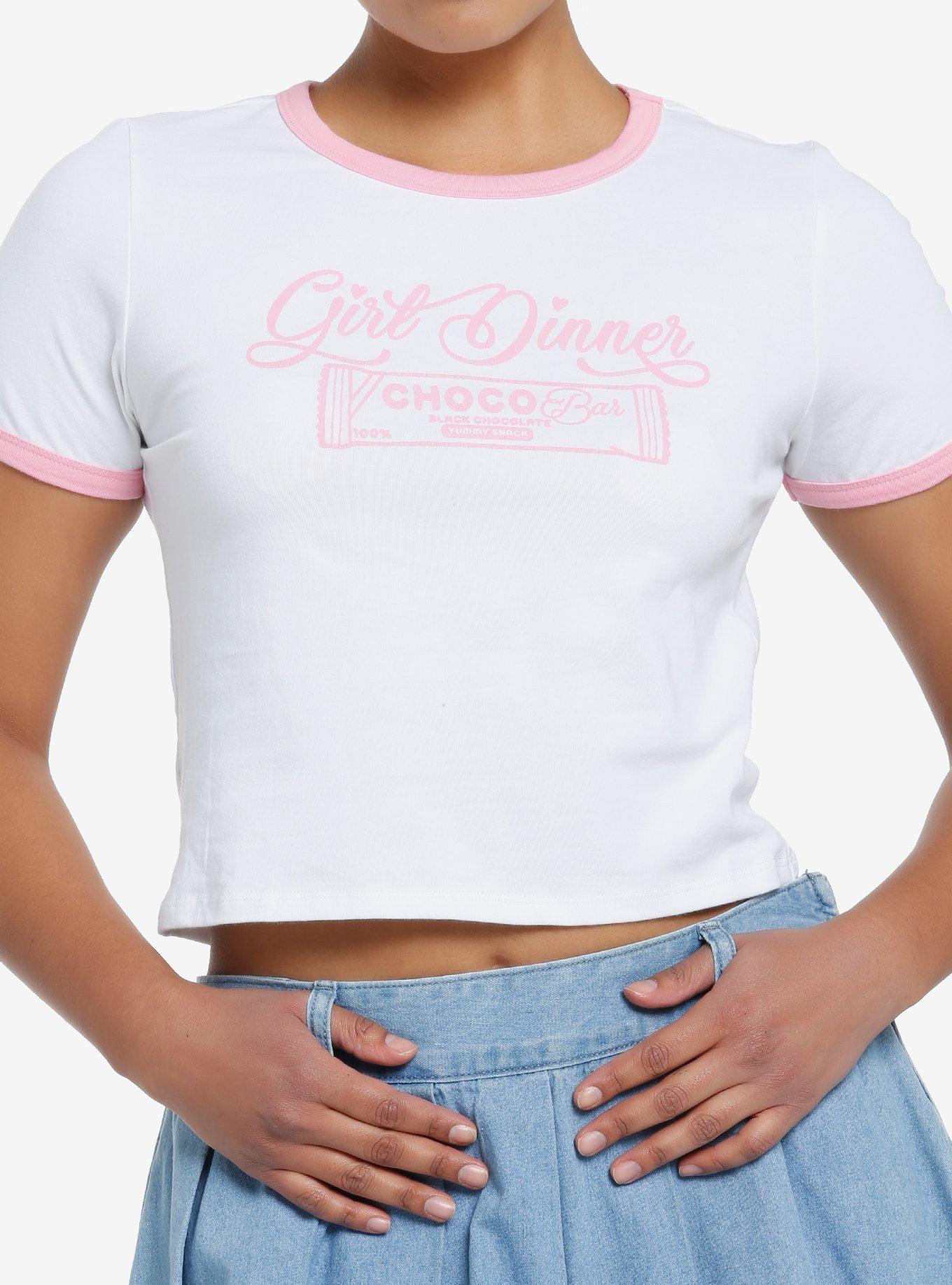 Girl Dinner Girls Ringer Baby T-Shirt | Trending Graphic Tee For Fans
