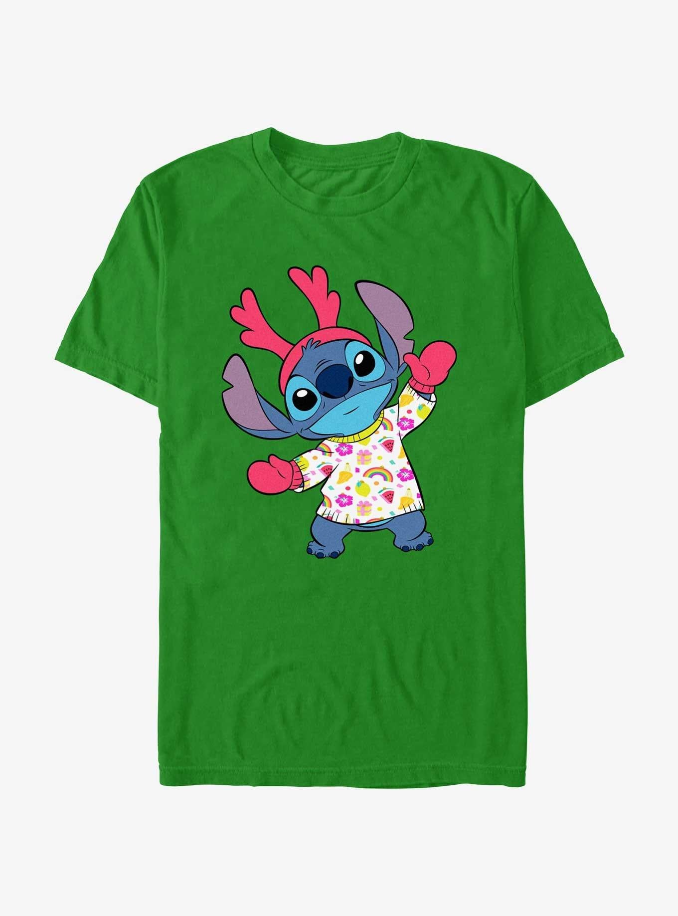 Disney Lilo & Stitch Reindeer Stitch T-Shirt | Trending Graphic Tee For Fans