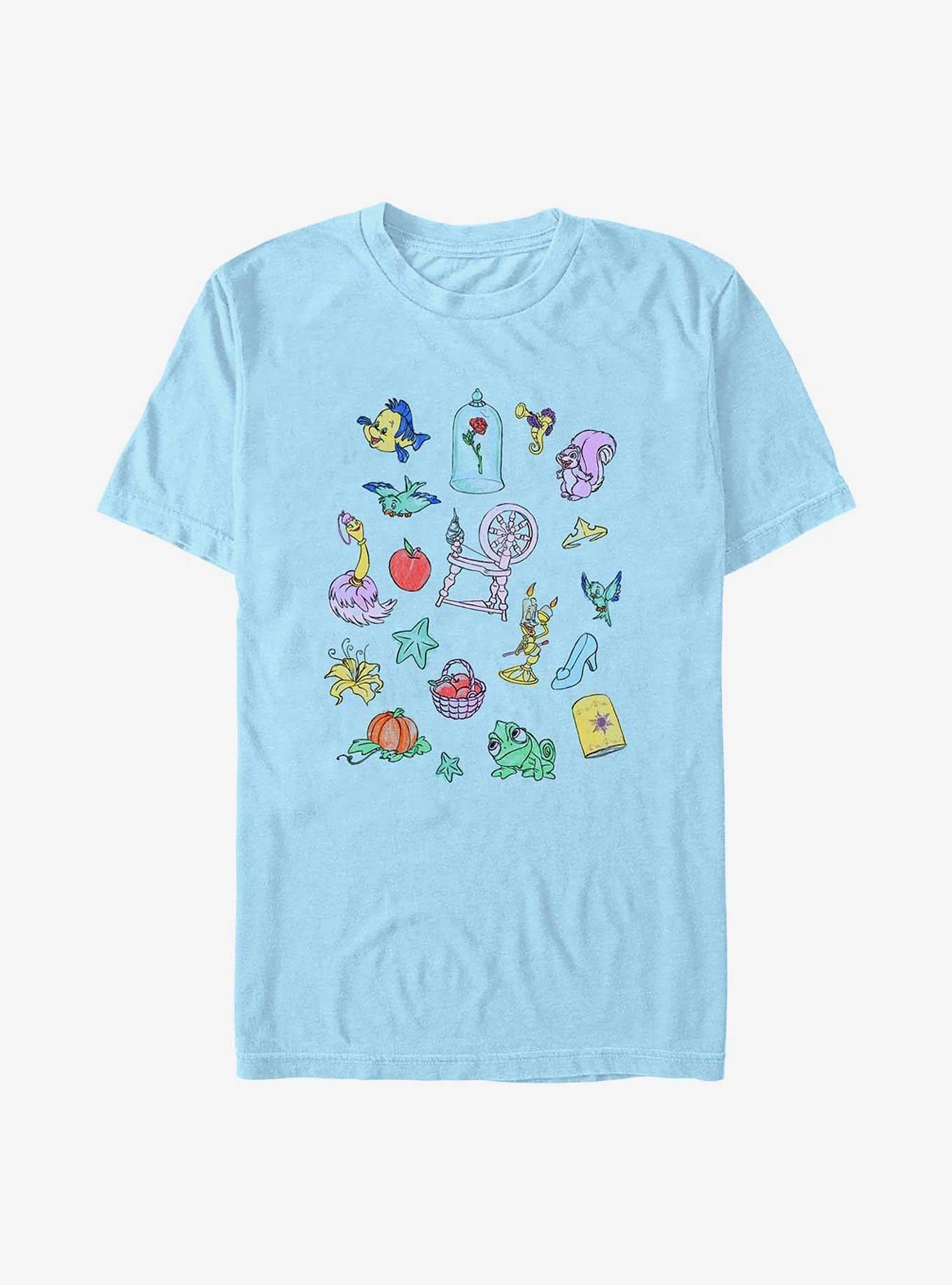 Disney The Little Mermaid Disney Doodles T-Shirt | Trending Graphic Tee For Fans