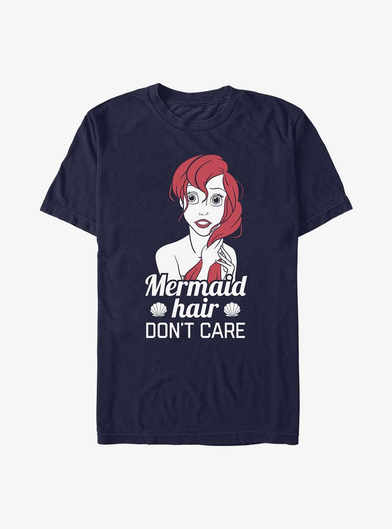 Disney The Little Mermaid Mermaid Hair Don't Care T-Shirt | Trending Graphic Tee For Fans