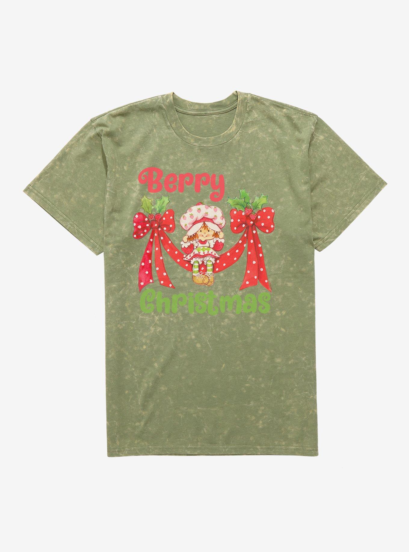 Strawberry Shortcake Berry Christmas Mineral Wash T-Shirt | Trending Graphic Tee For Fans