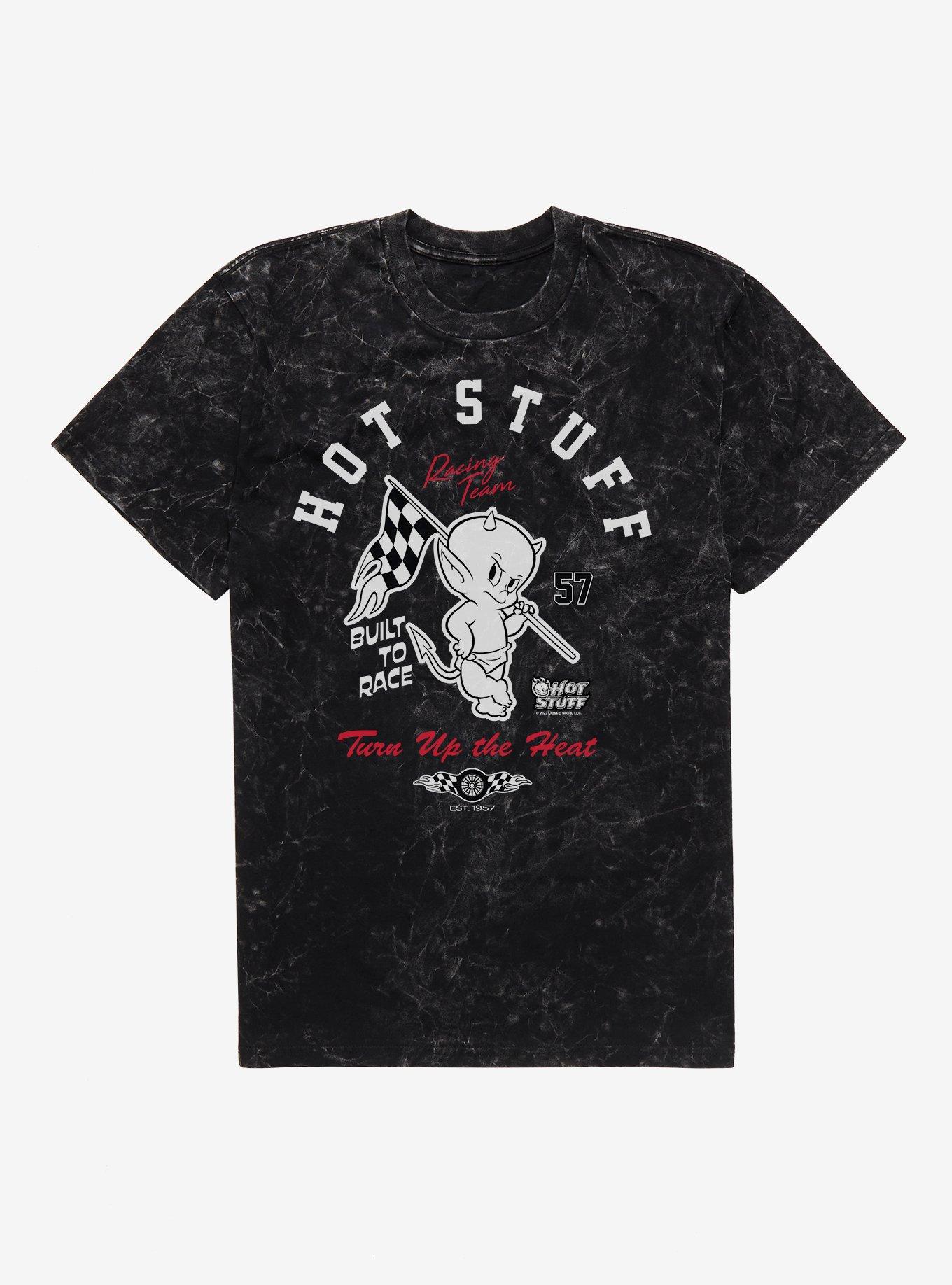 Hot Stuff The Little Devil Turn Up The Heat Mineral Wash T-Shirt | Trending Graphic Tee For Fans