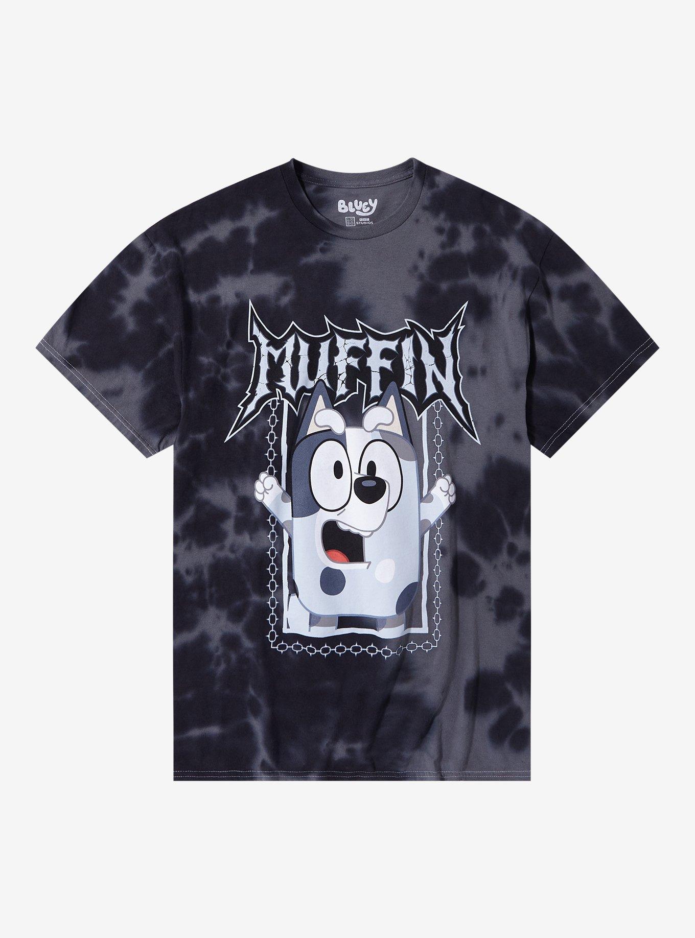 Bluey Muffin Metal Tie-Dye T-Shirt | Trending Graphic Tee For Fans