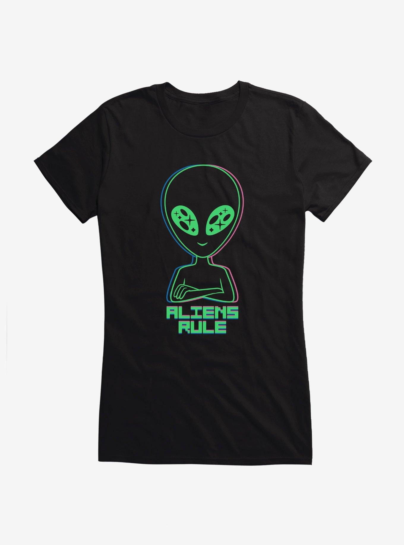 Aliens Rule Girls T-Shirt | Trending Graphic Tee For Fans