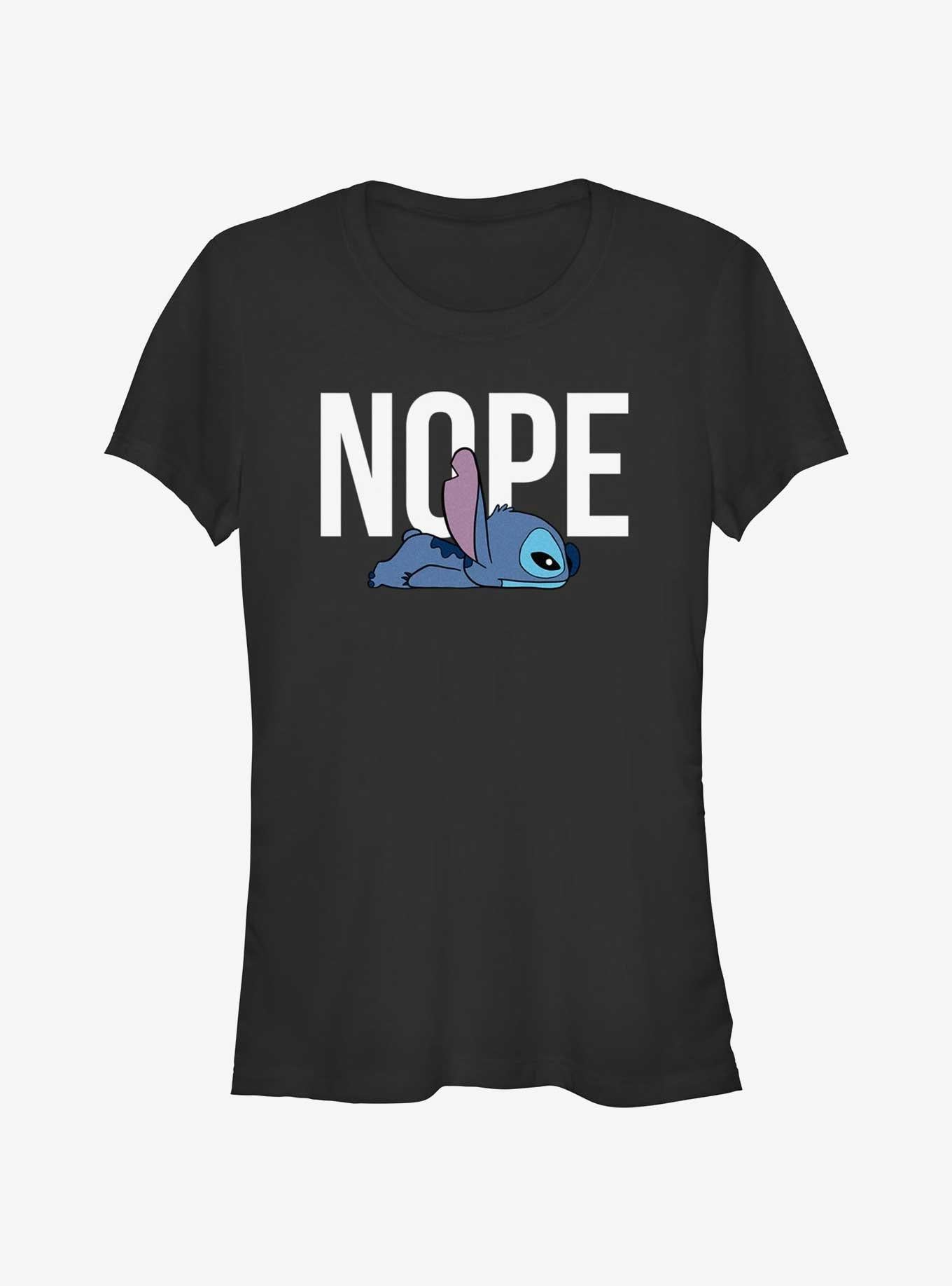 Disney Lilo & Stitch Nope Stitch Girls T-Shirt | Trending Graphic Tee For Fans