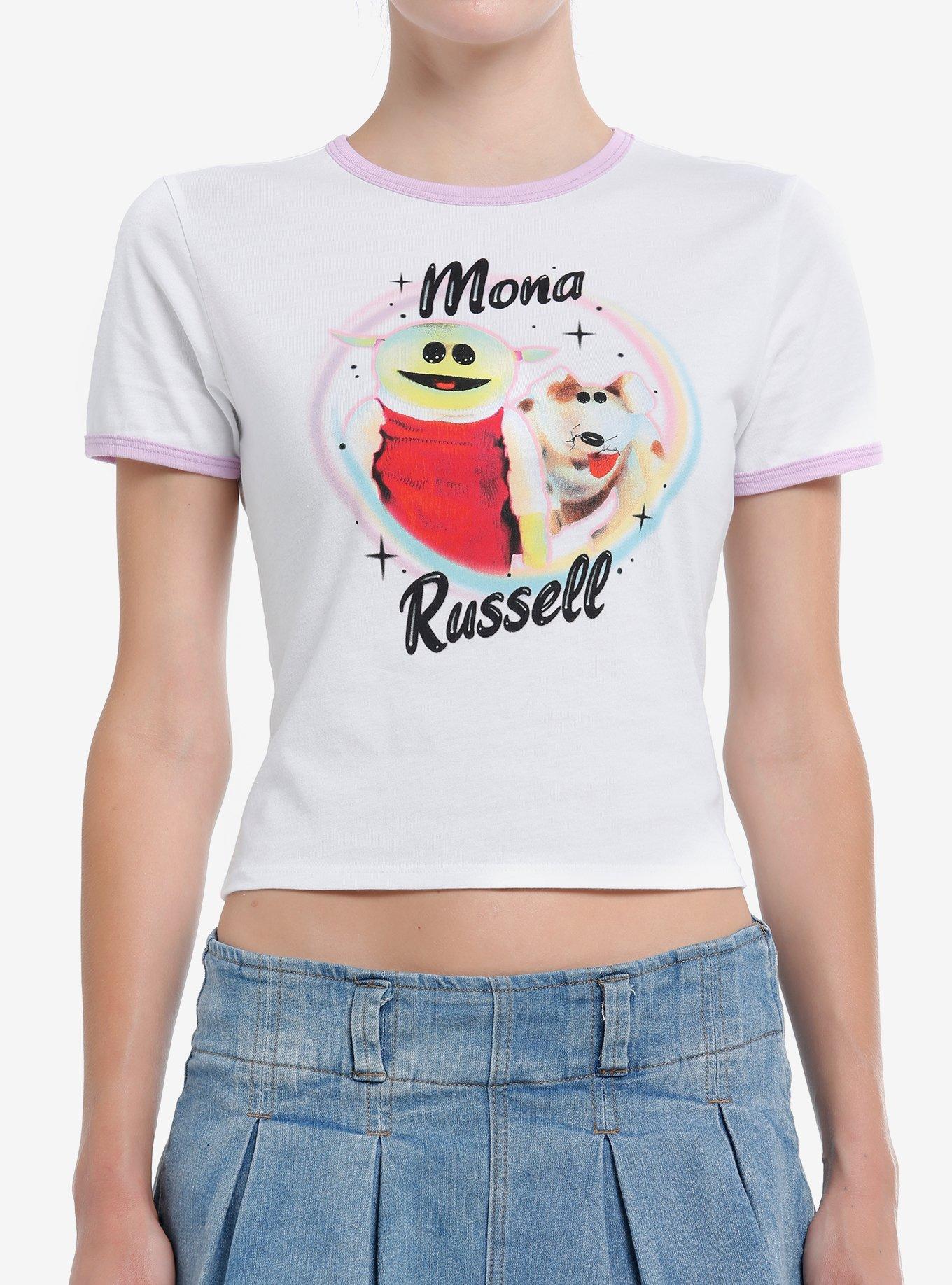 Nanalan' Mona Russell Spray Paint Ringer Girls Baby T-Shirt | Trending Graphic Tee For Fans