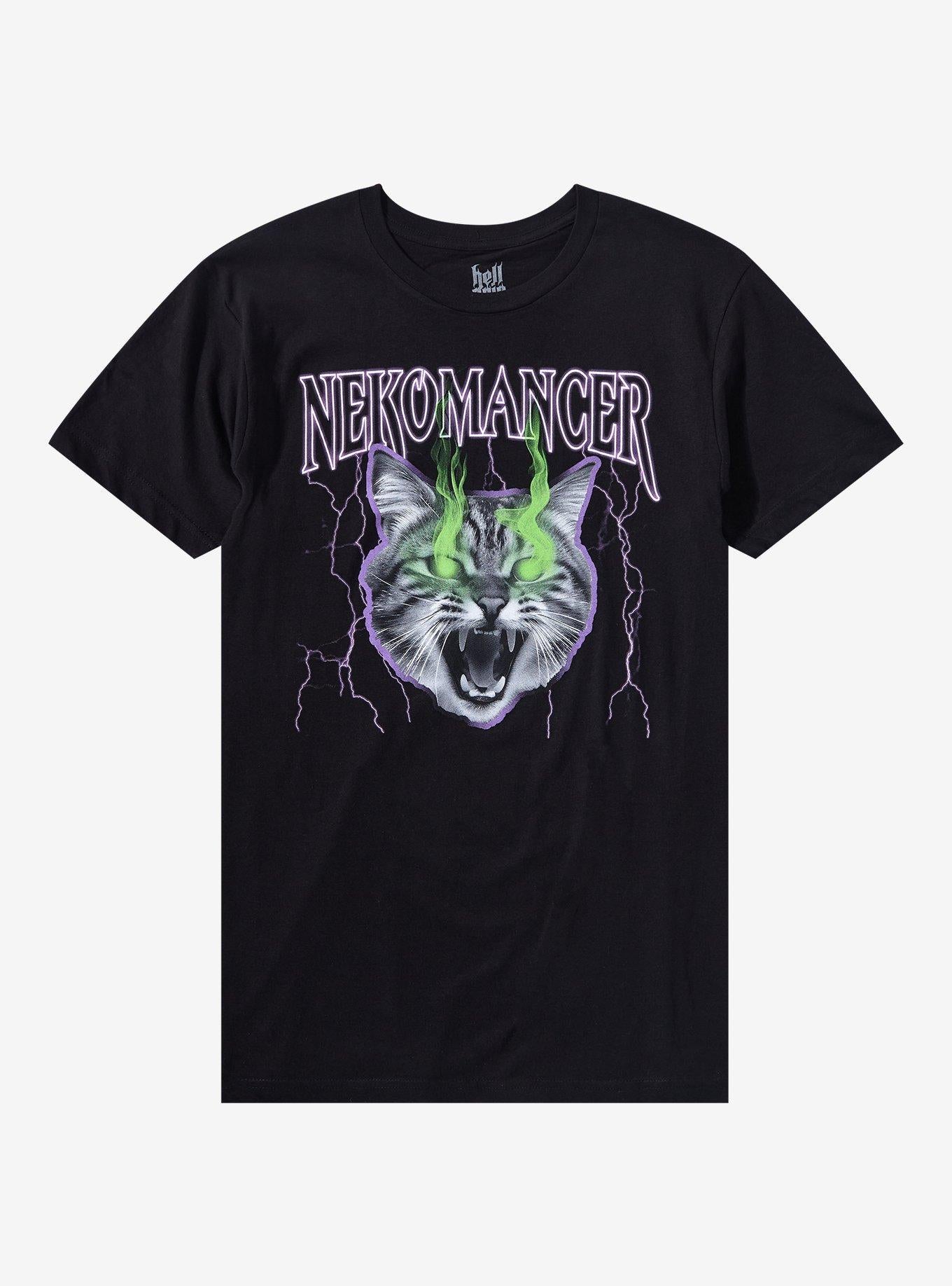 Nekomancer Cat By Hell Grip T-Shirt | Trending Graphic Tee For Fans