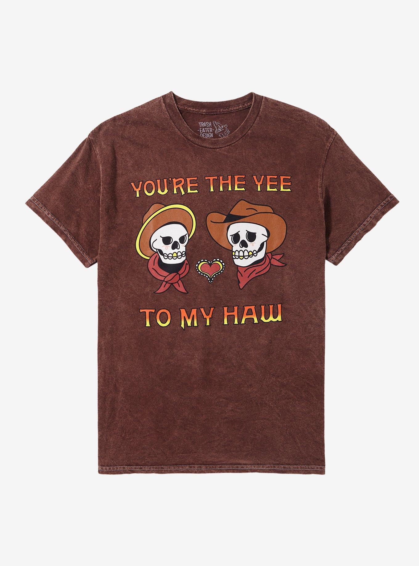 Yee To My Haw Skull By Trash Eater Design T-Shirt | Trending Graphic Tee For Fans