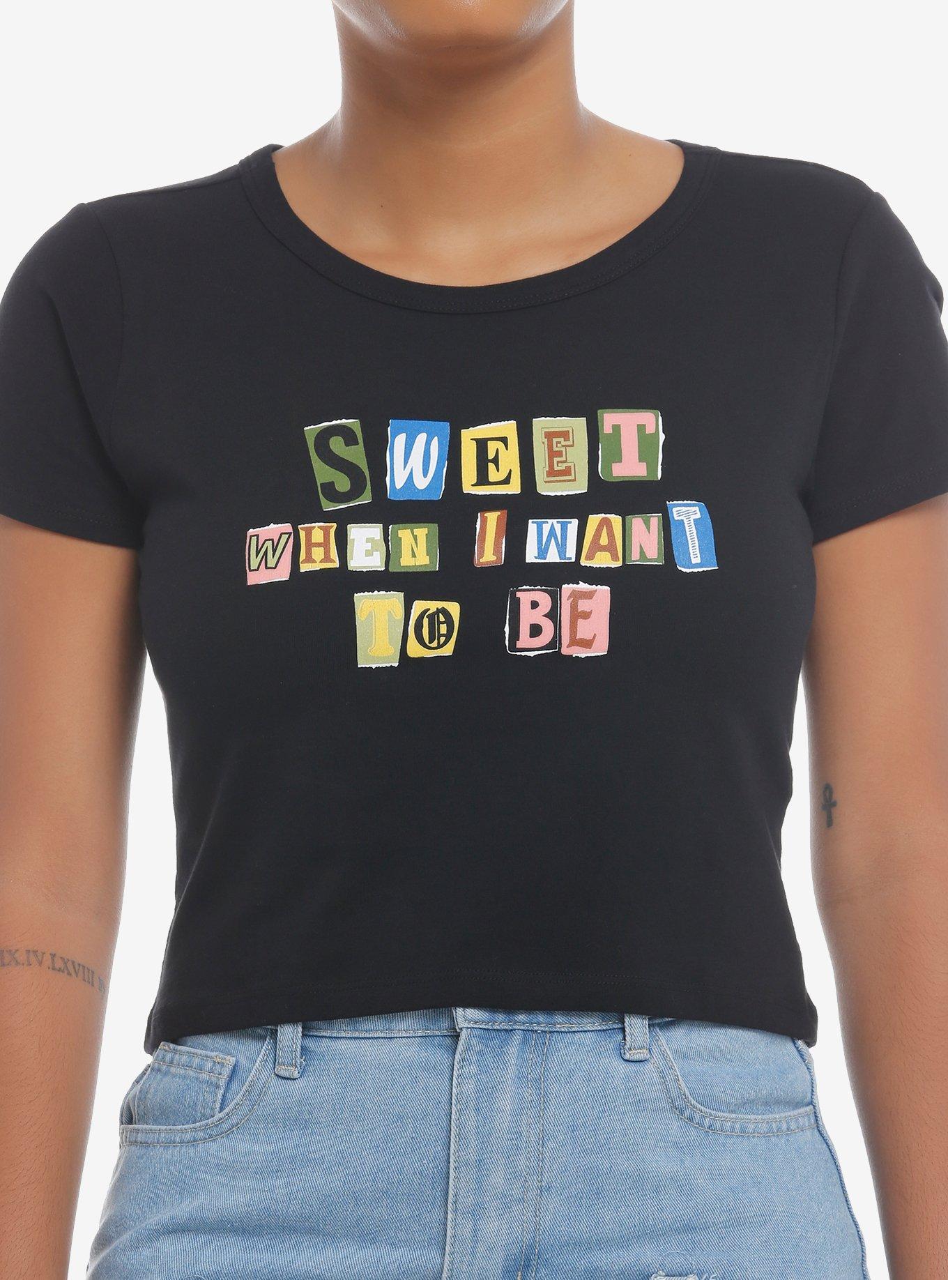 Social Collision Sweet When I Want To Be Girls Baby T-Shirt | Trending Graphic Tee For Fans