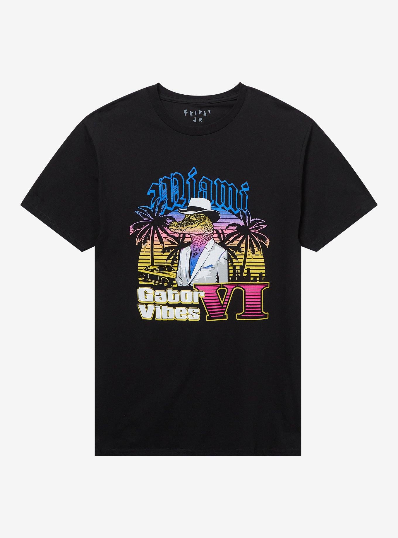 Miami Gator Vibes By Friday Jr. T-Shirt | Trending Graphic Tee For Fans