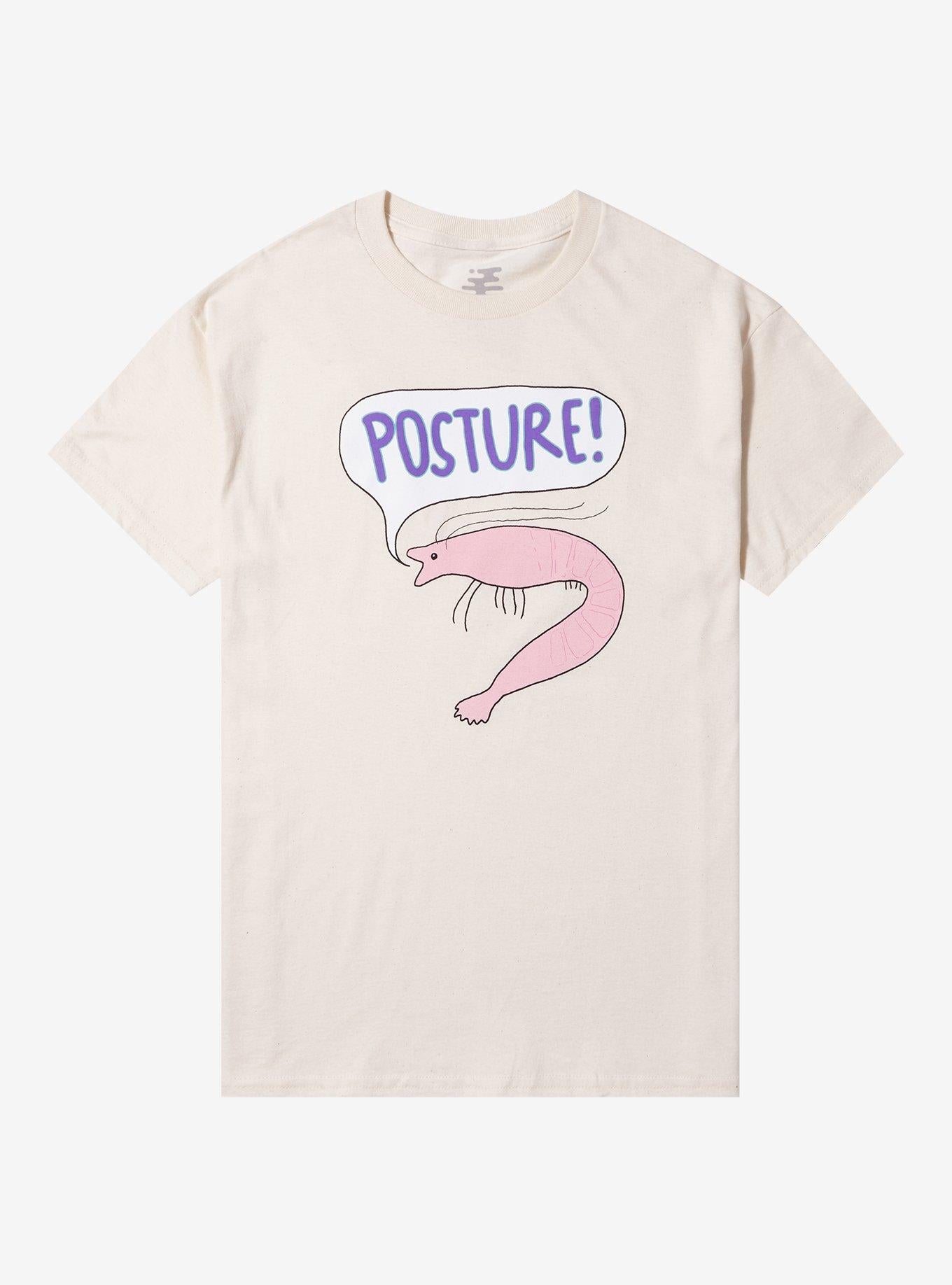 Shrimp Posture By Lousy Drawings T-Shirt | Trending Graphic Tee For Fans